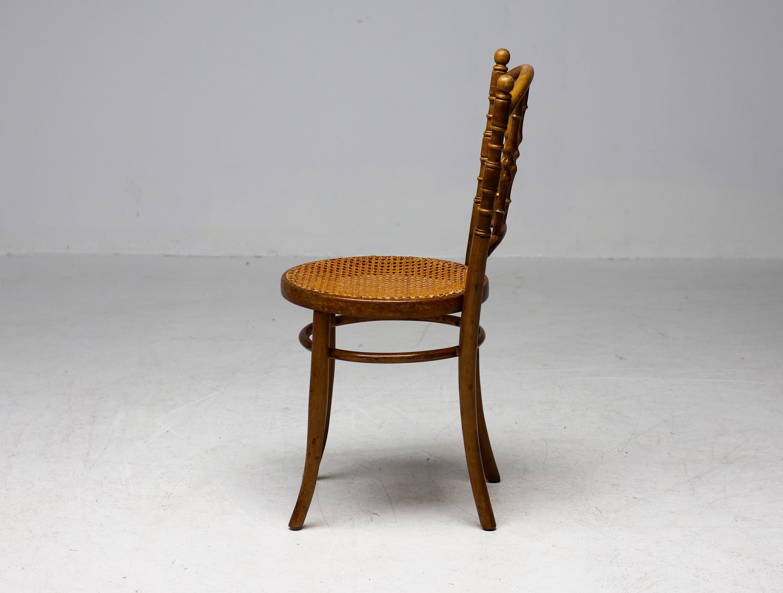 Sedia da caffè J&J Kohn, 1950 circa In condizioni discrete in vendita a Dronten, NL
