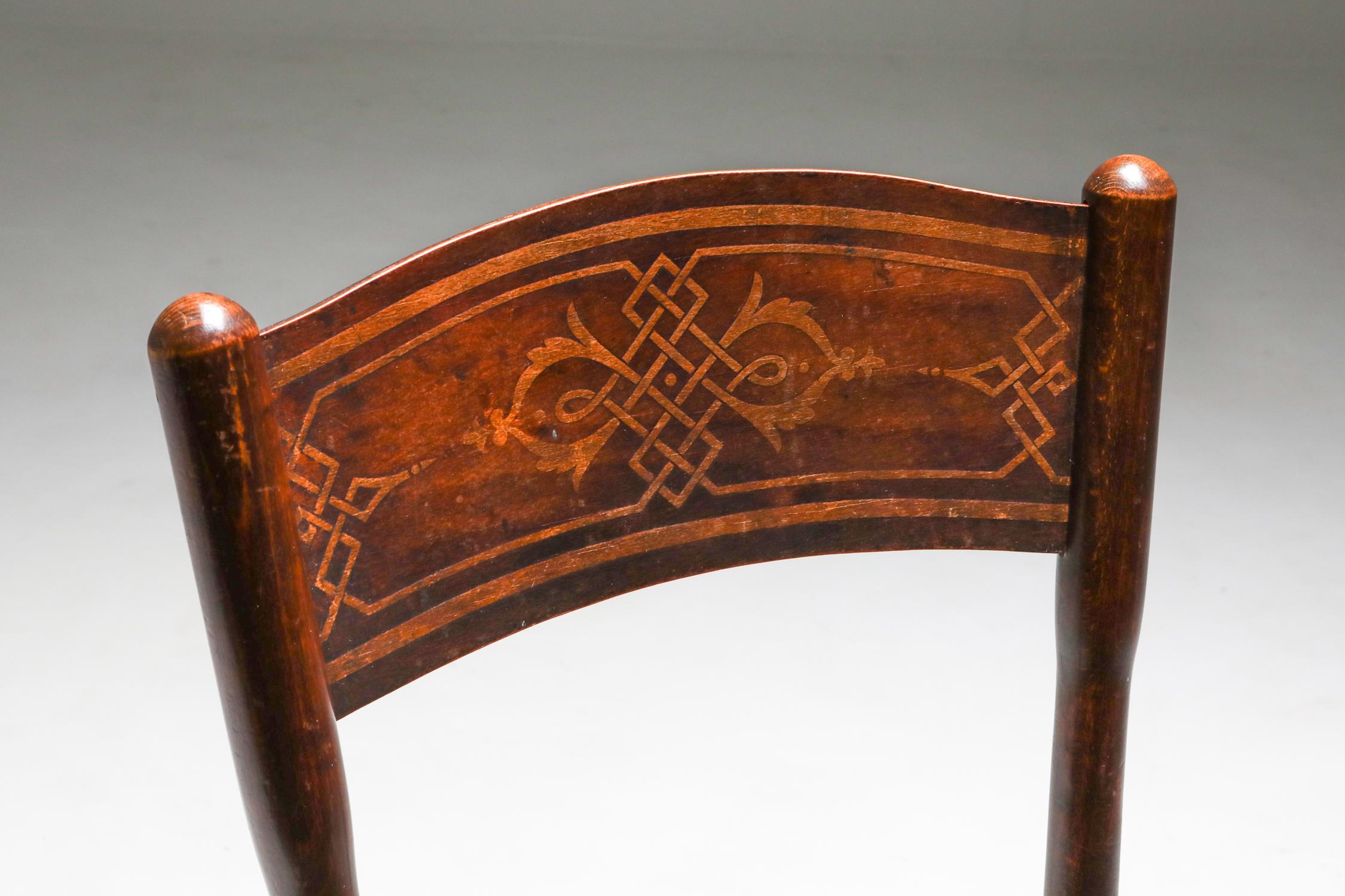 Chaises de salle à manger JJ Kohn, Autriche, 1900 4
