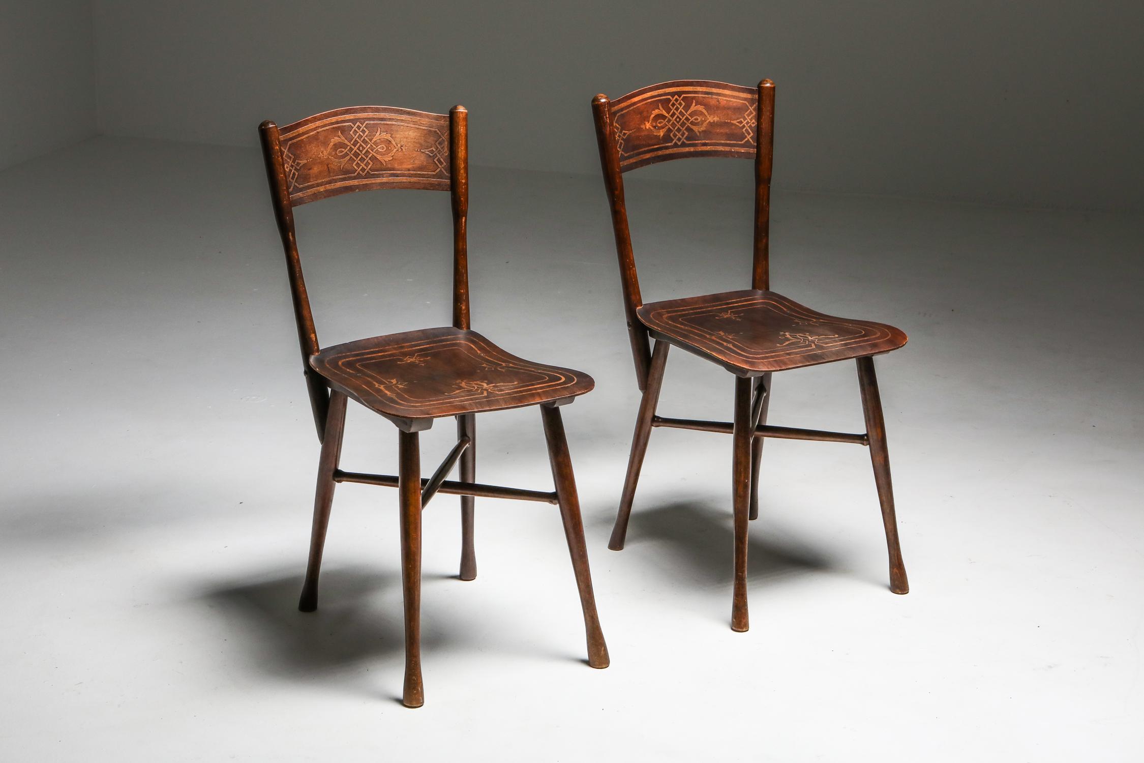 JJ Kohn Dining Chairs, Austria, 1900 In Good Condition In Antwerp, BE