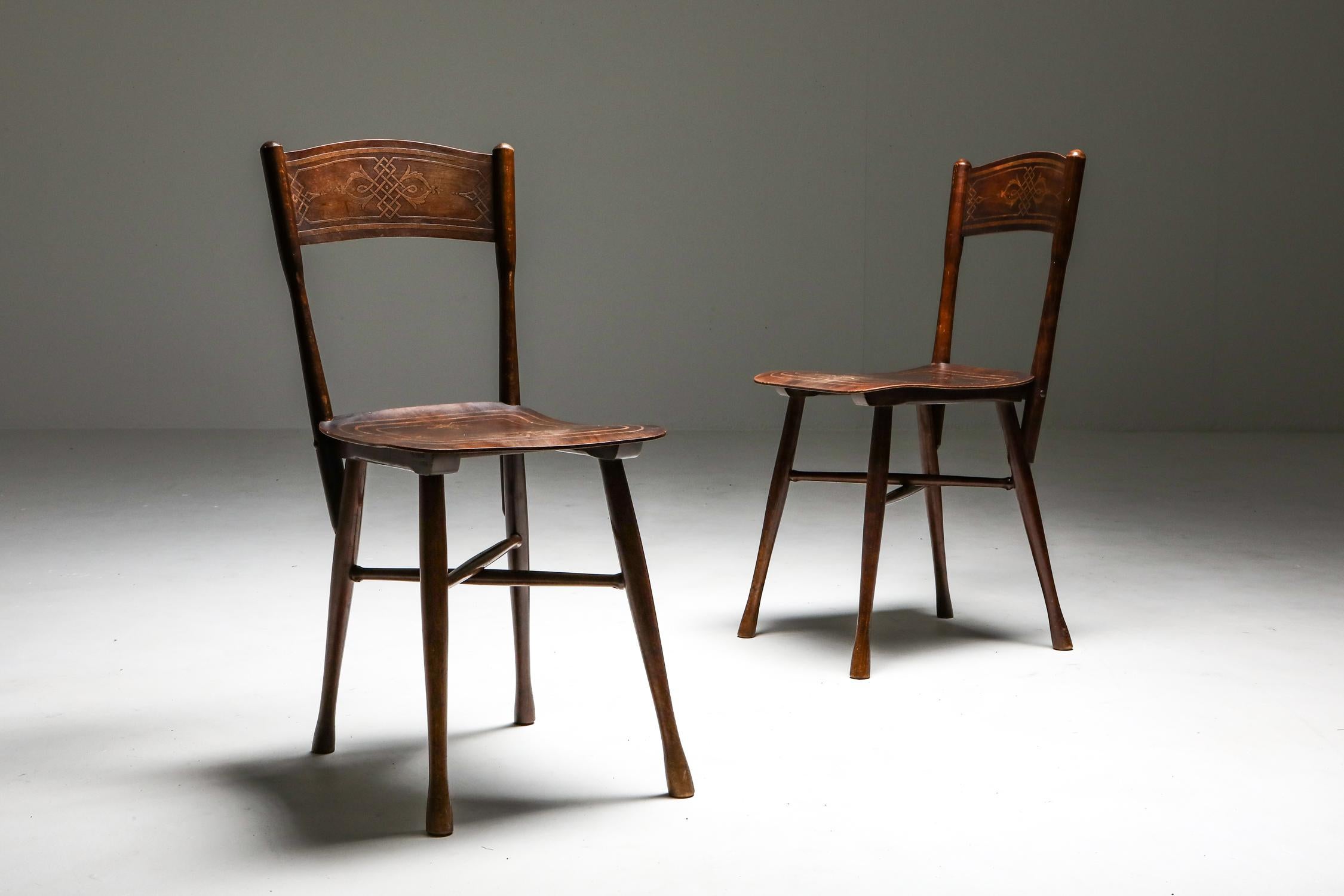 JJ Kohn Dining Chairs, Austria, 1900 In Good Condition In Antwerp, BE