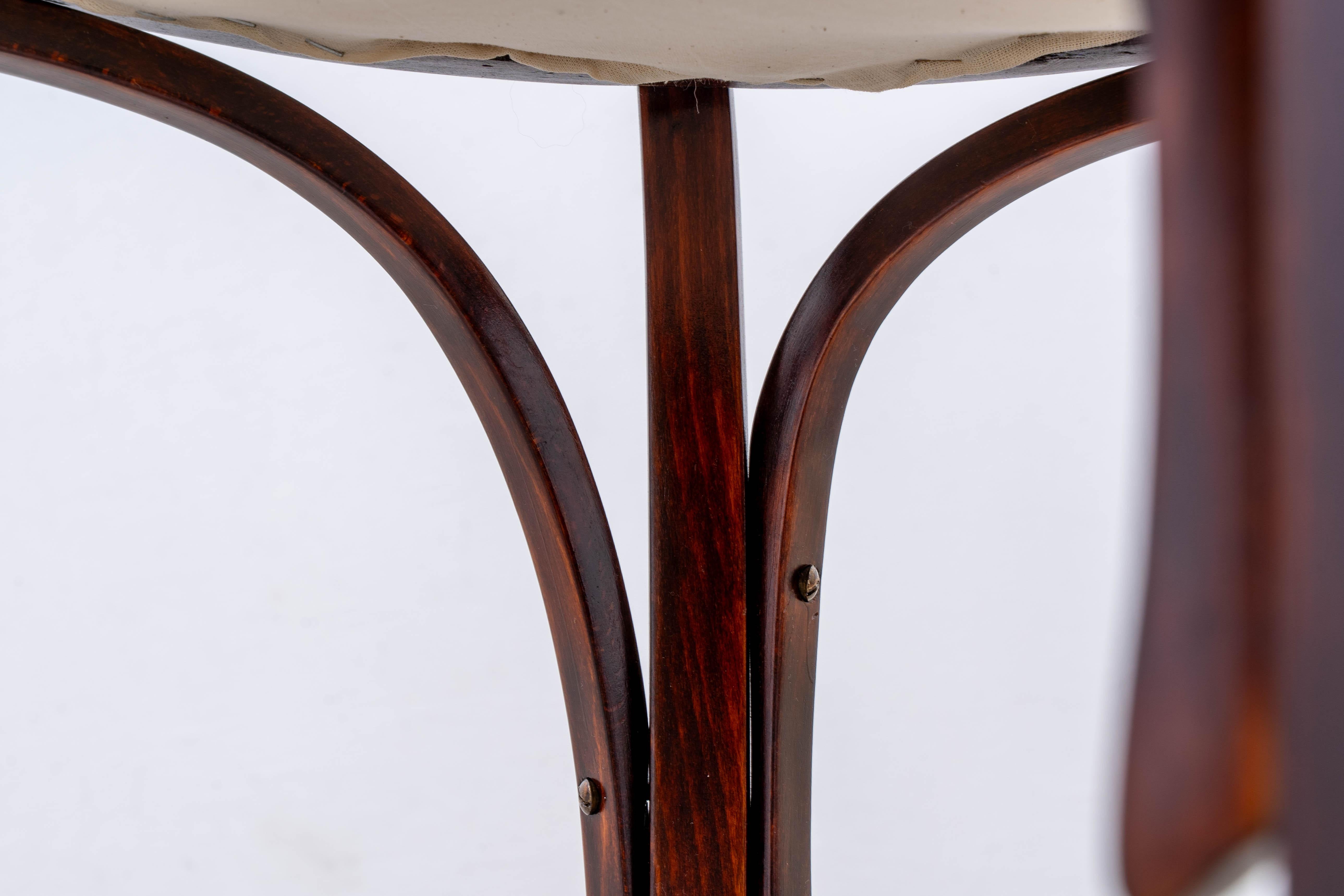 J.&J. Kohn - Gustav Siegel - Armchair (2) - No. 715 - Beech, Brass, Leather 13