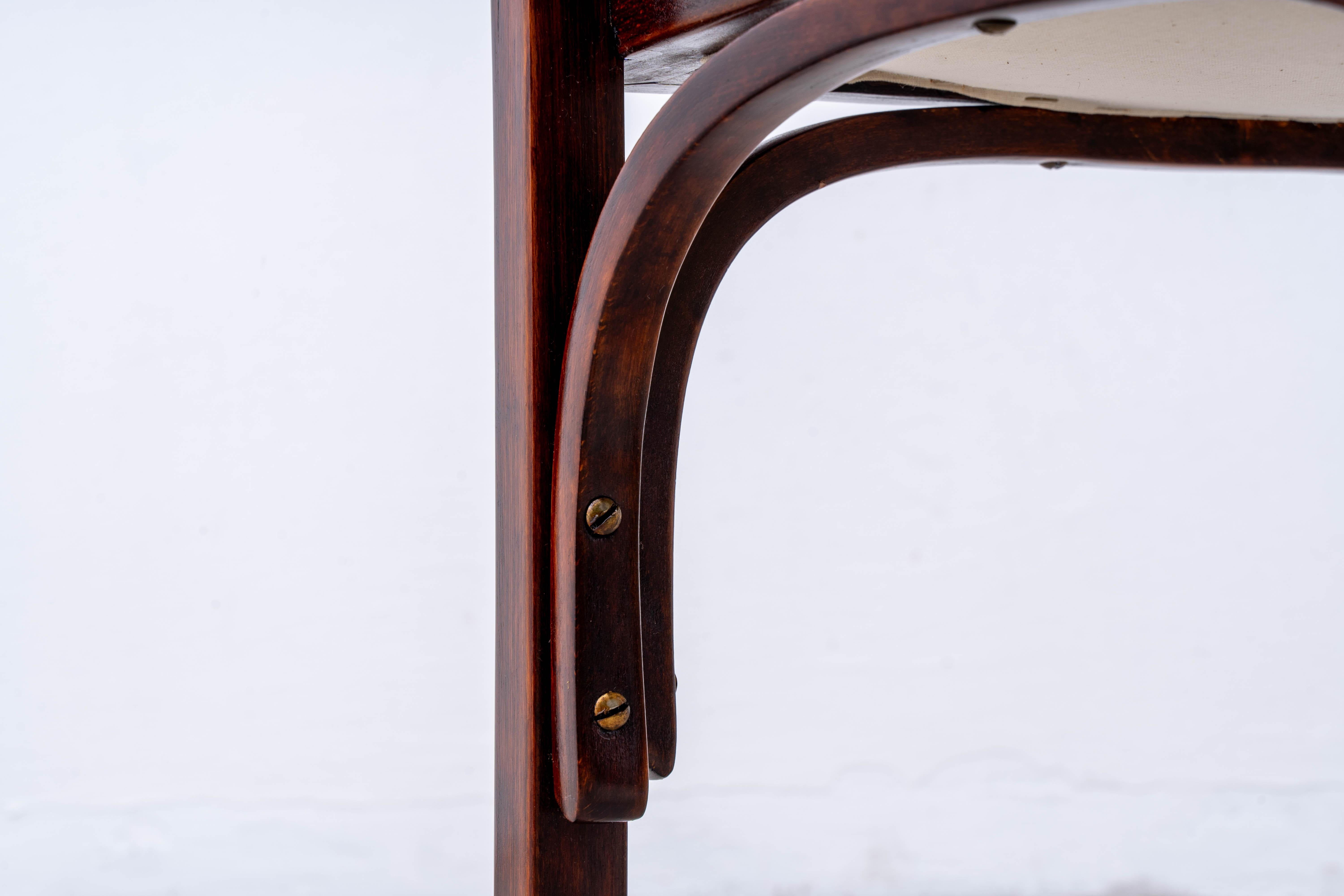 Early 20th Century J.&J. Kohn - Gustav Siegel - Armchair (2) - No. 715 - Beech, Brass, Leather