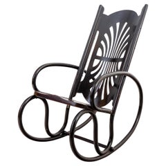 Chaise à bascule J.&J. Kohn - Gustav Siegel - Hêtre