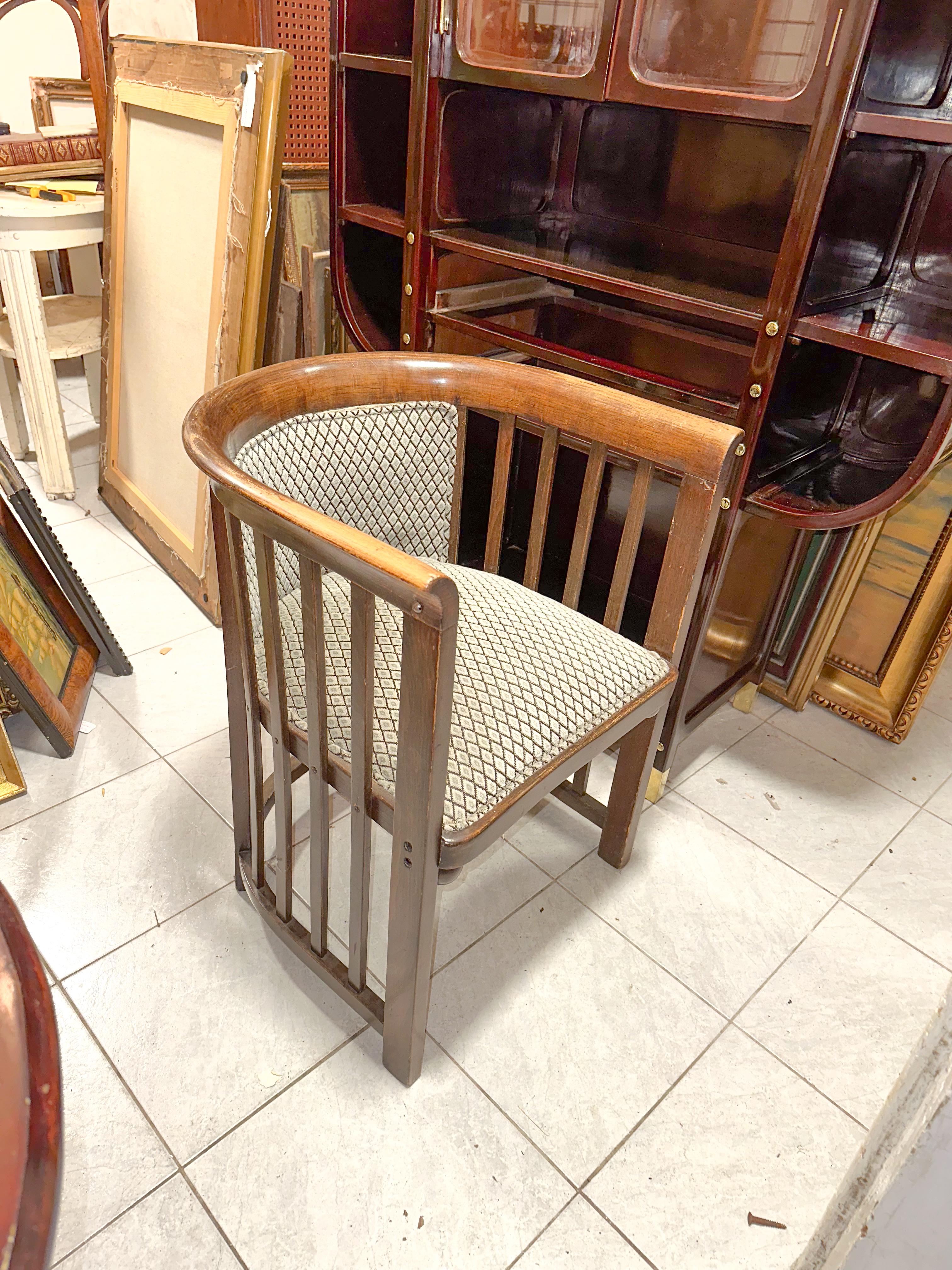Art Nouveau J.&J. Kohn - Josef Hoffmann - Armchair - Fledermaus - Beech For Sale