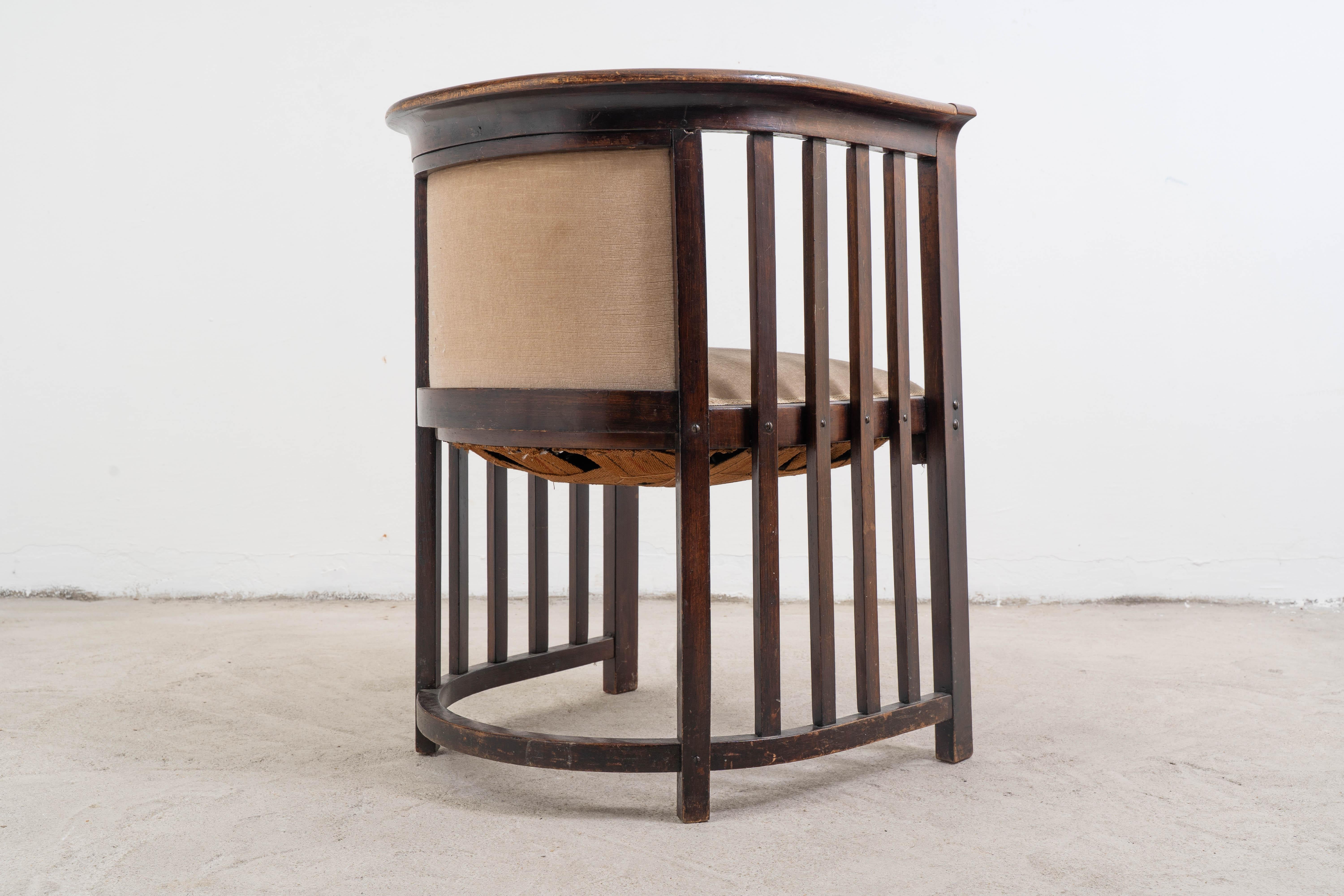 Fabric J.&J. Kohn - Josef Hoffmann - Seating group (3) - Fledermaus - Beech For Sale