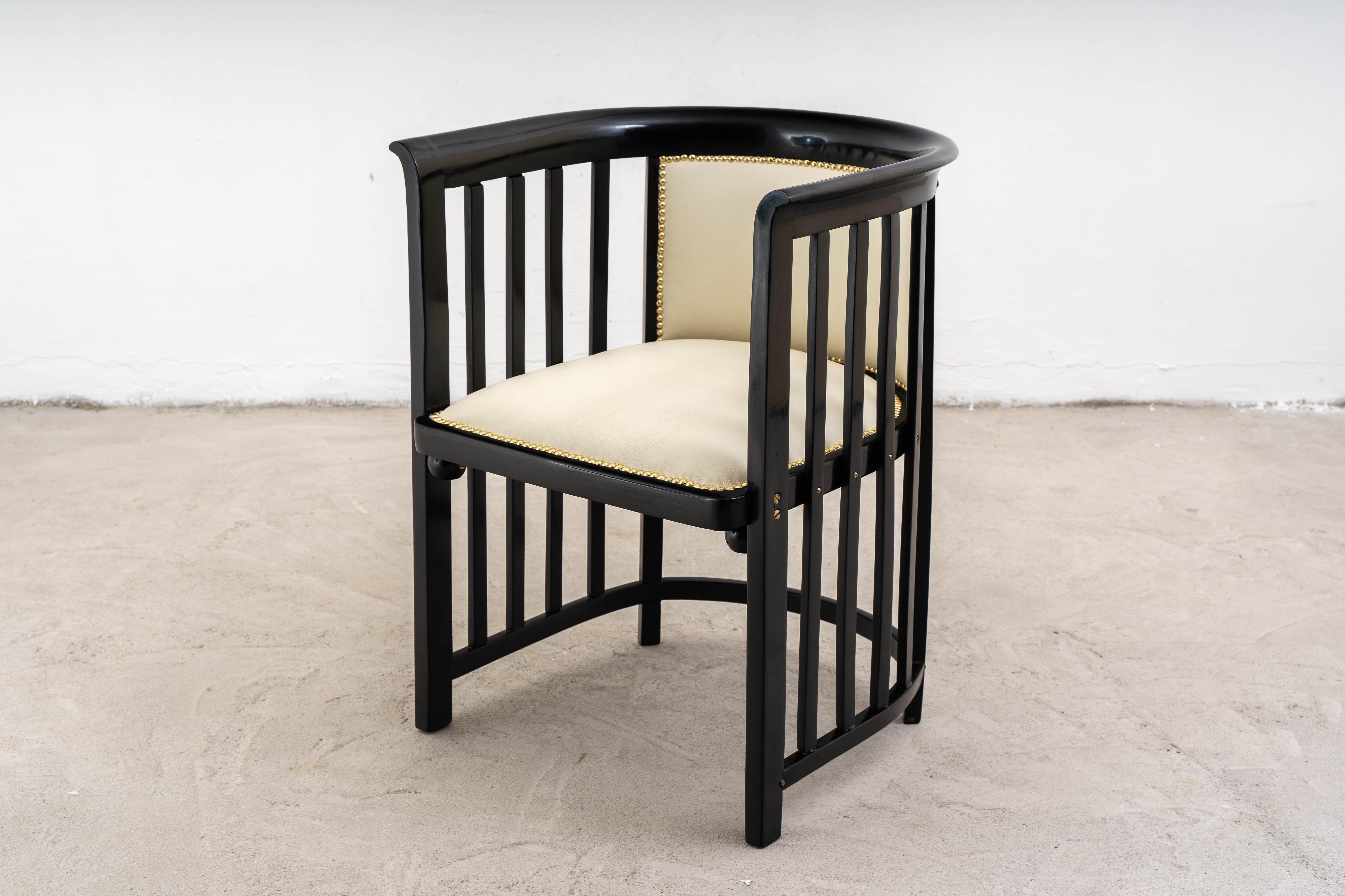 Austrian J.&J. Kohn - Josef Hoffmann - Seating group (3) - Fledermaus - Beech, Leather