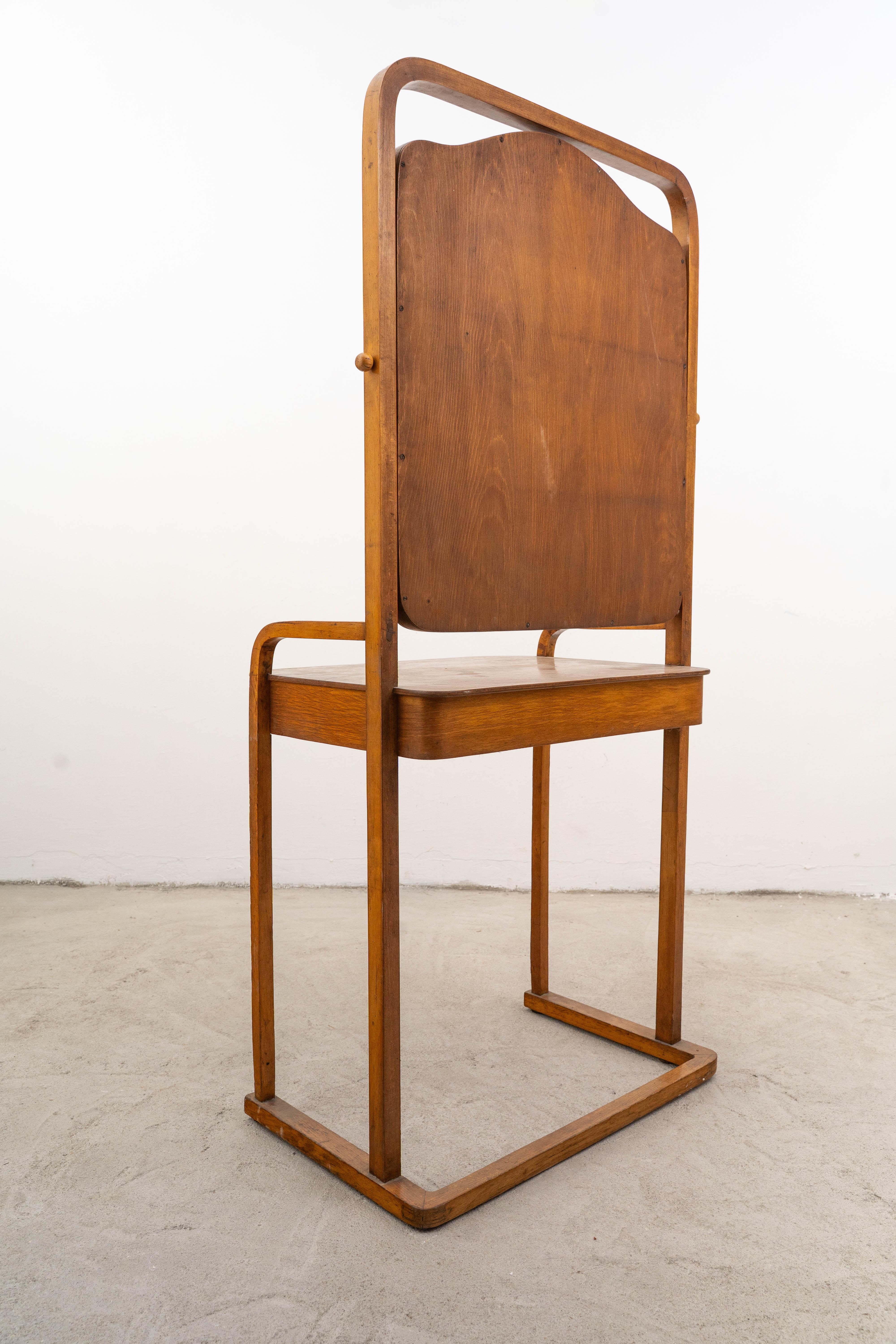 Art nouveau J&J Kohn - Miroir de courtoisie n° 1135 - Josef Hoffmann en vente