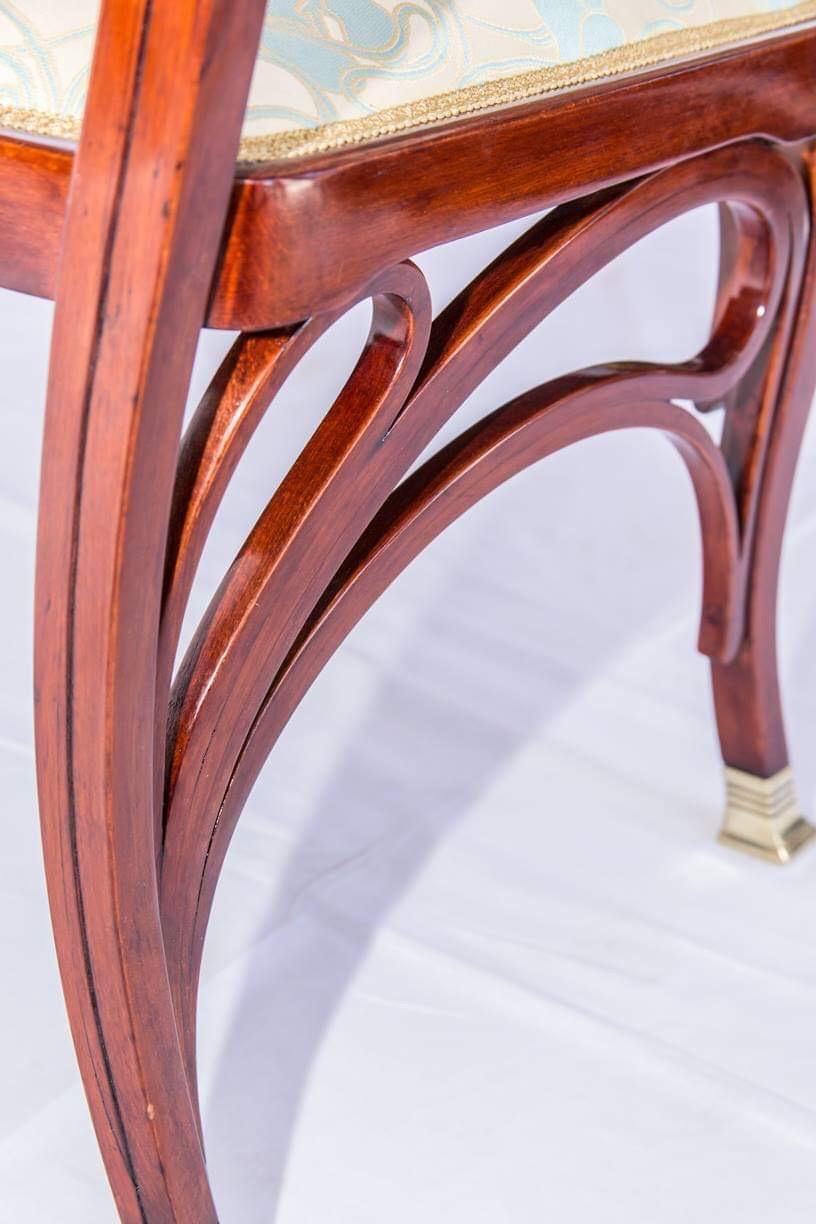 J&J Kohn Wien Unikum Bench and Two Chairs Designed by Gustav Siegel For Sale 4
