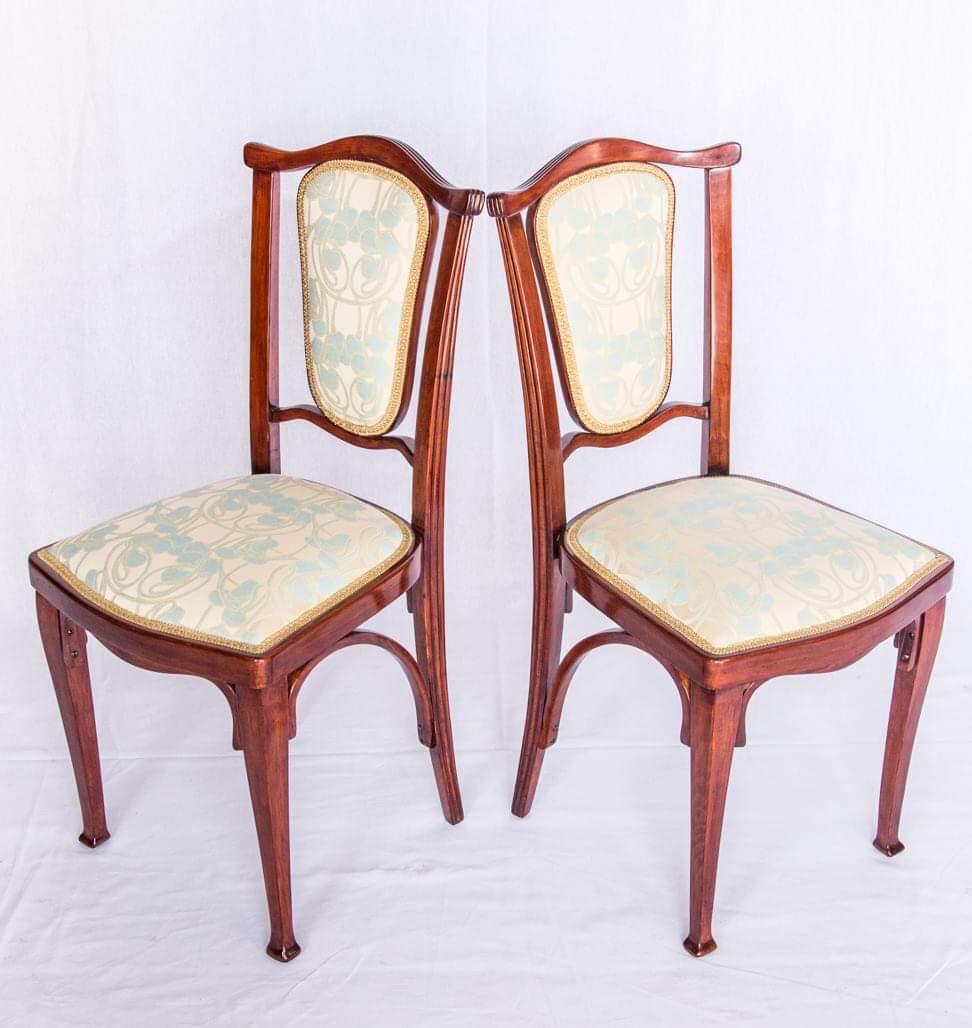 J&J Kohn Wien Unikum Bench and Two Chairs Designed by Gustav Siegel For Sale 5