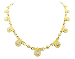 J.J. Collana A Link in oro giallo 18 carati con diamanti di MarCo "Illuminated Braids
