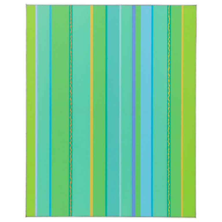 J.J. McVicker Painting "Hard Edge" Painting For Sale at 1stDibs