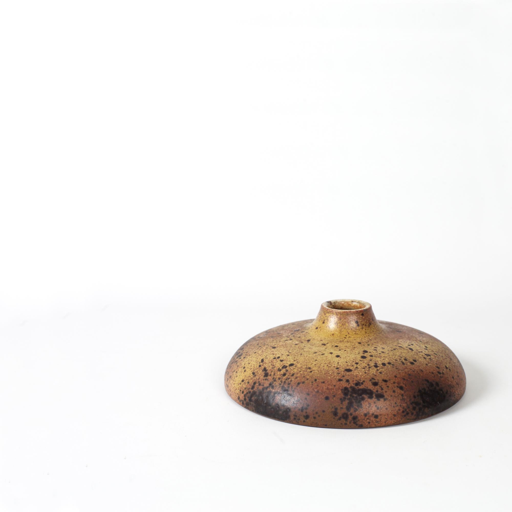 Mid-Century Modern JJ Palloure Pyrite Stoneware Ceramic Vase France 1960s For Sale