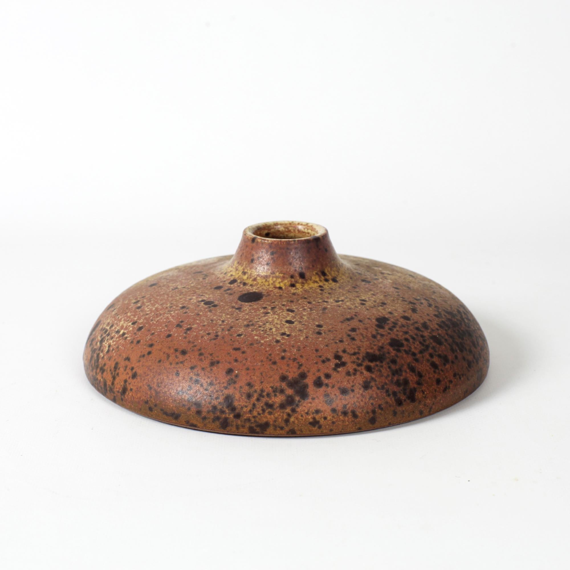 JJ Palloure Pyrite Stoneware Ceramic Vase France 1960s For Sale 1