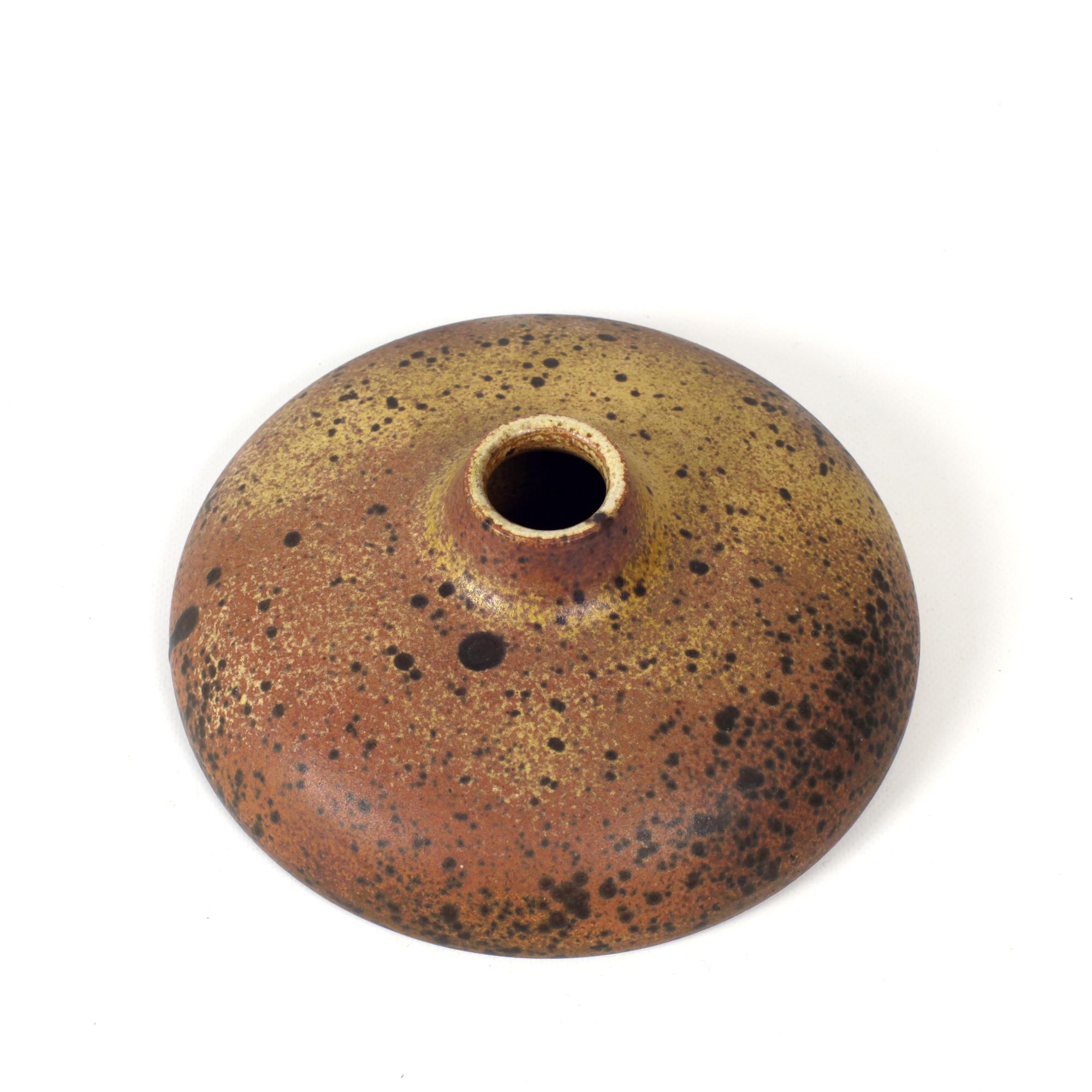 JJ Palloure Pyrite Stoneware Ceramic Vase France 1960s For Sale 2