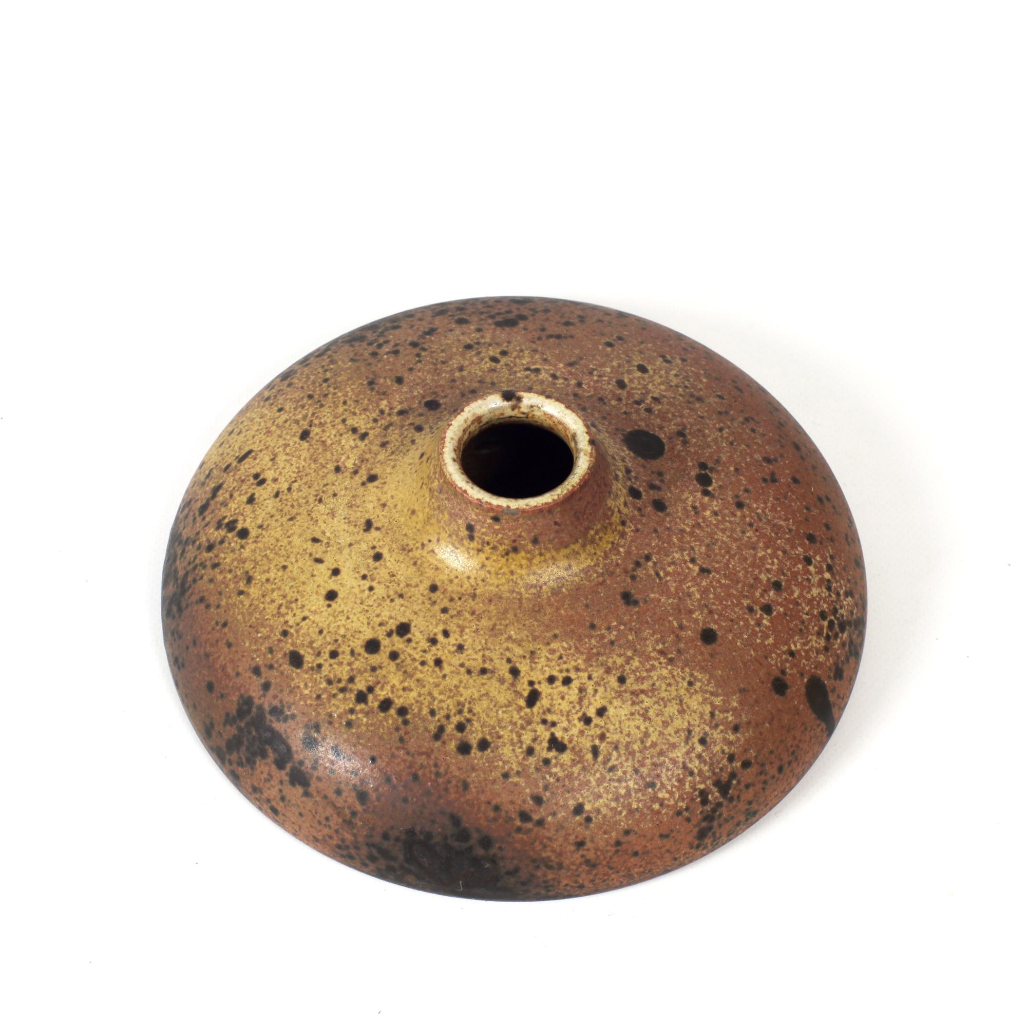 JJ Palloure Pyrite Stoneware Ceramic Vase France 1960s For Sale 3