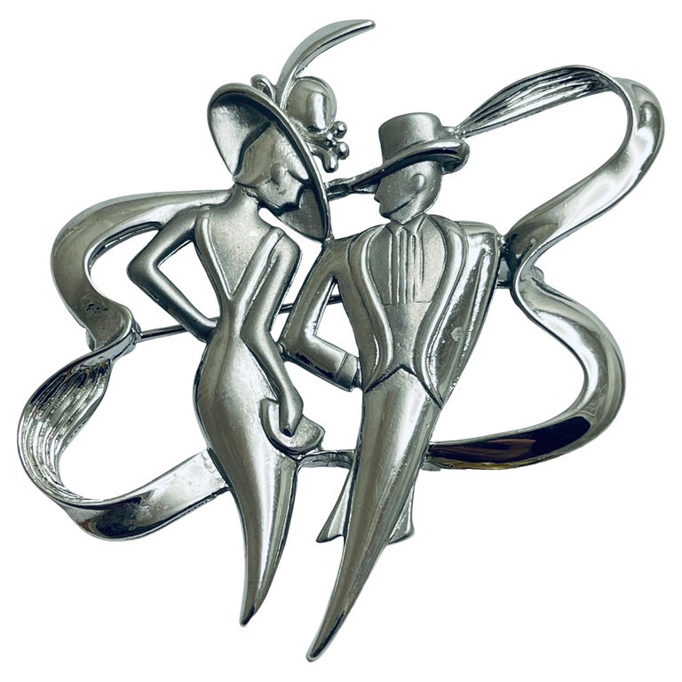 Broche Ancienne / Vintage En Argent Massif - Bijou De Collection - Ref. 230