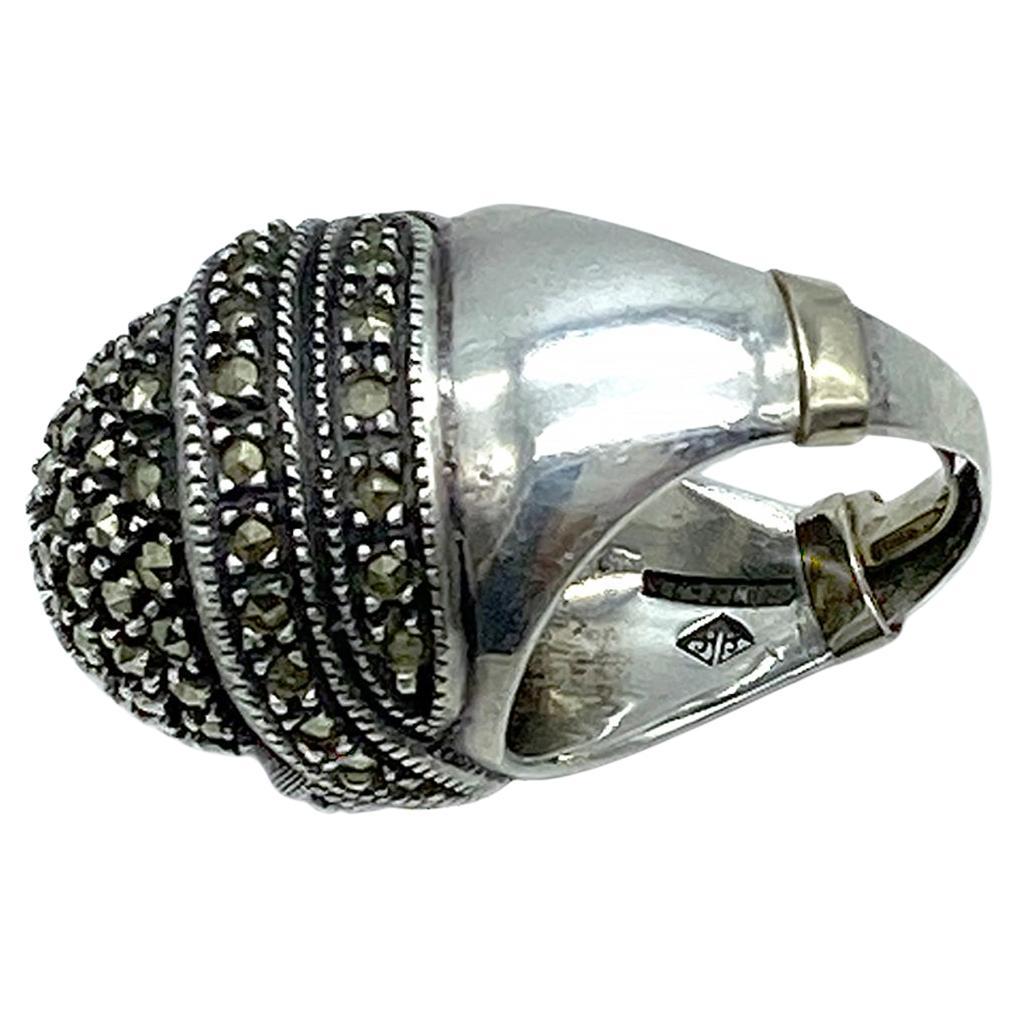 Contemporain JJ Bague cocktail en argent sterling