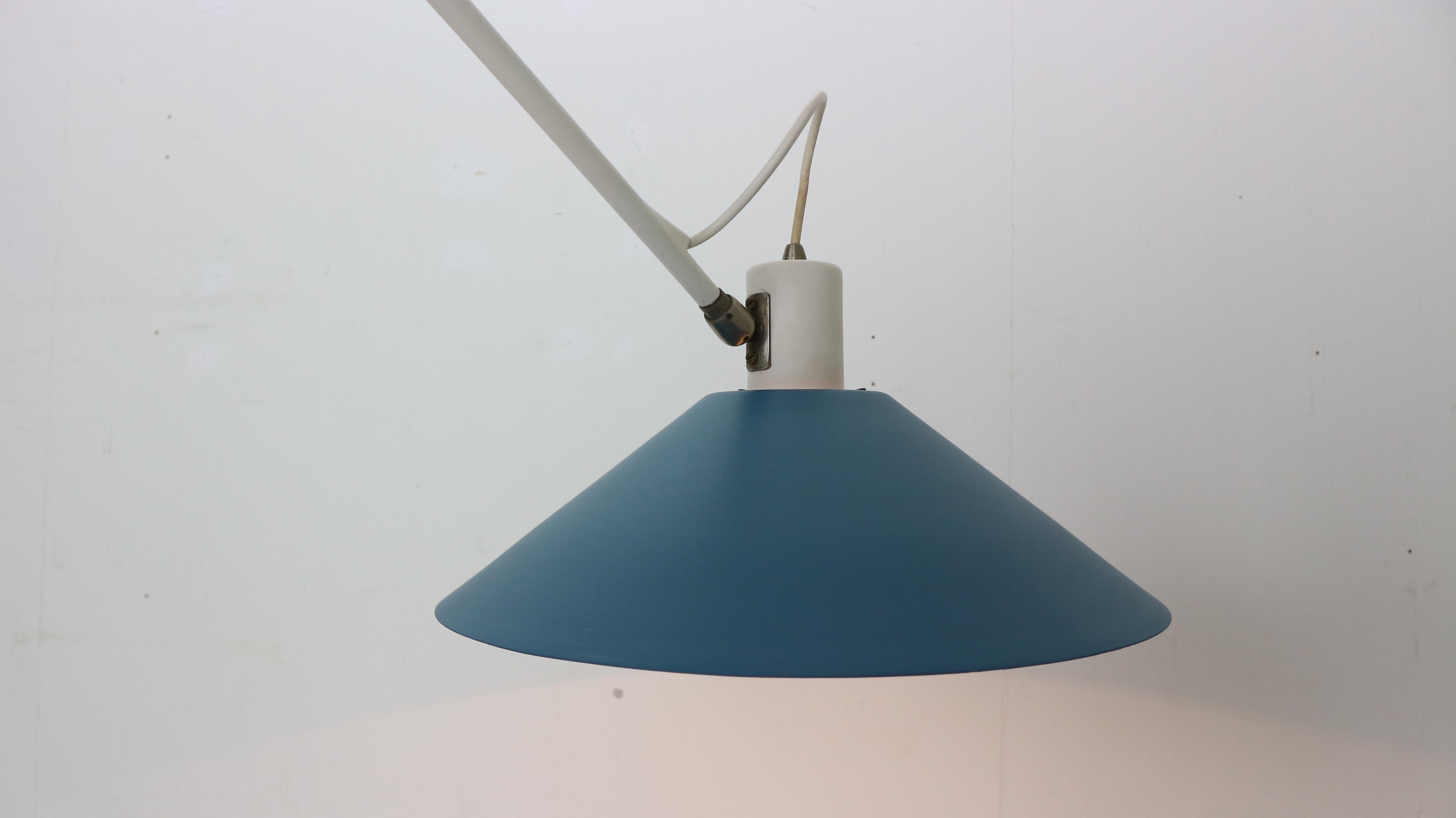 J.J.J. Hoogervorst Counter Blue Balance Ceiling Lamp by Anvia Holland, 1950 5