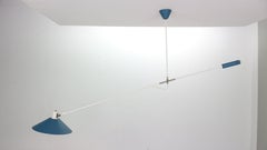 J.J.J. Hoogervorst Counter Blue Balance Ceiling Lamp by Anvia Holland, 1950