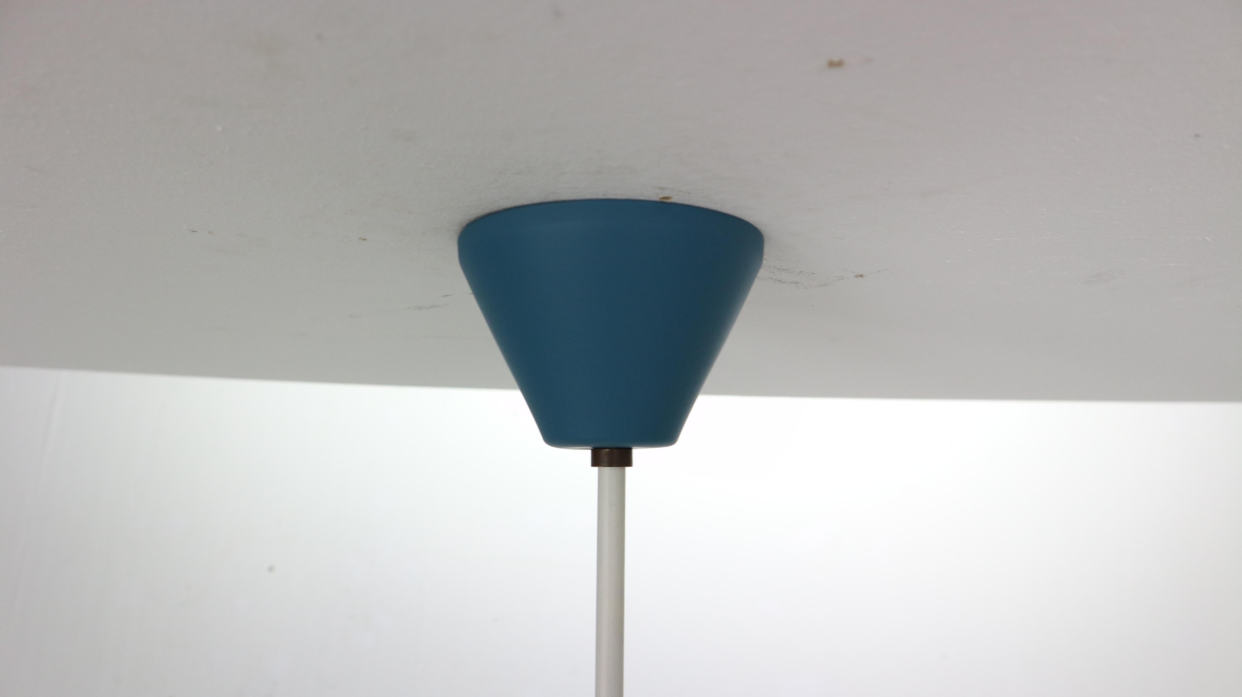 J.J.J. Hoogervorst Counter Blue Balance Ceiling Lamp by Anvia Holland, 1950 13
