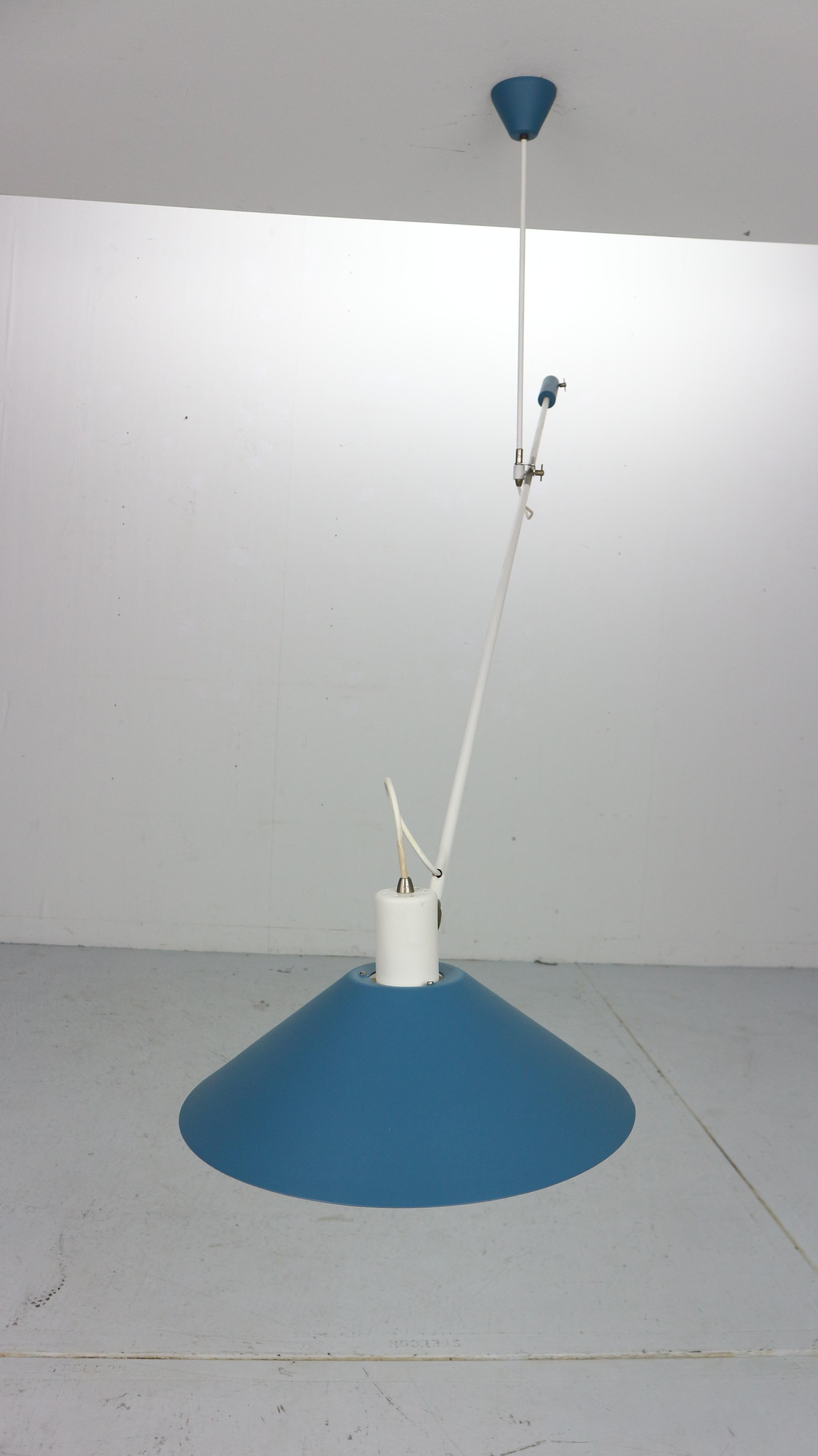 J.J.J. Hoogervorst Counter Blue Balance Ceiling Lamp by Anvia Holland, 1950 2