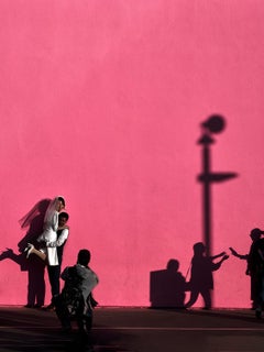 Pink wall Los Angeles by JJK, Photography, Limited Edition, Street, people