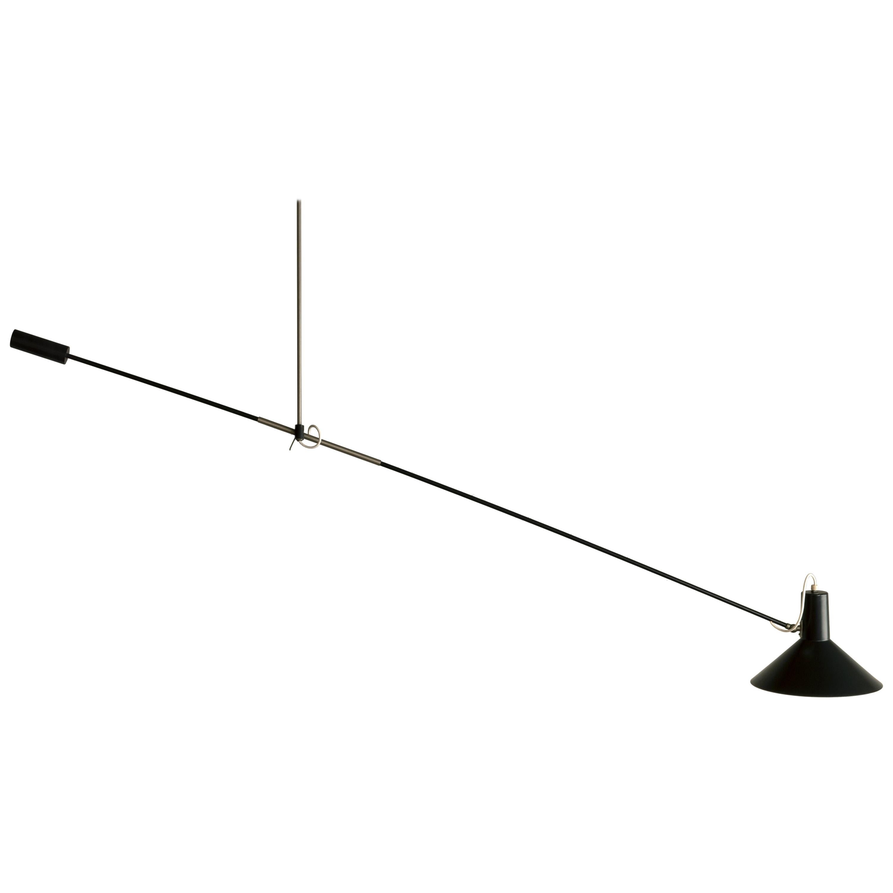 J.J.M. Hoogervorst black counter balance ceiling lamp for Anvia, Netherlands