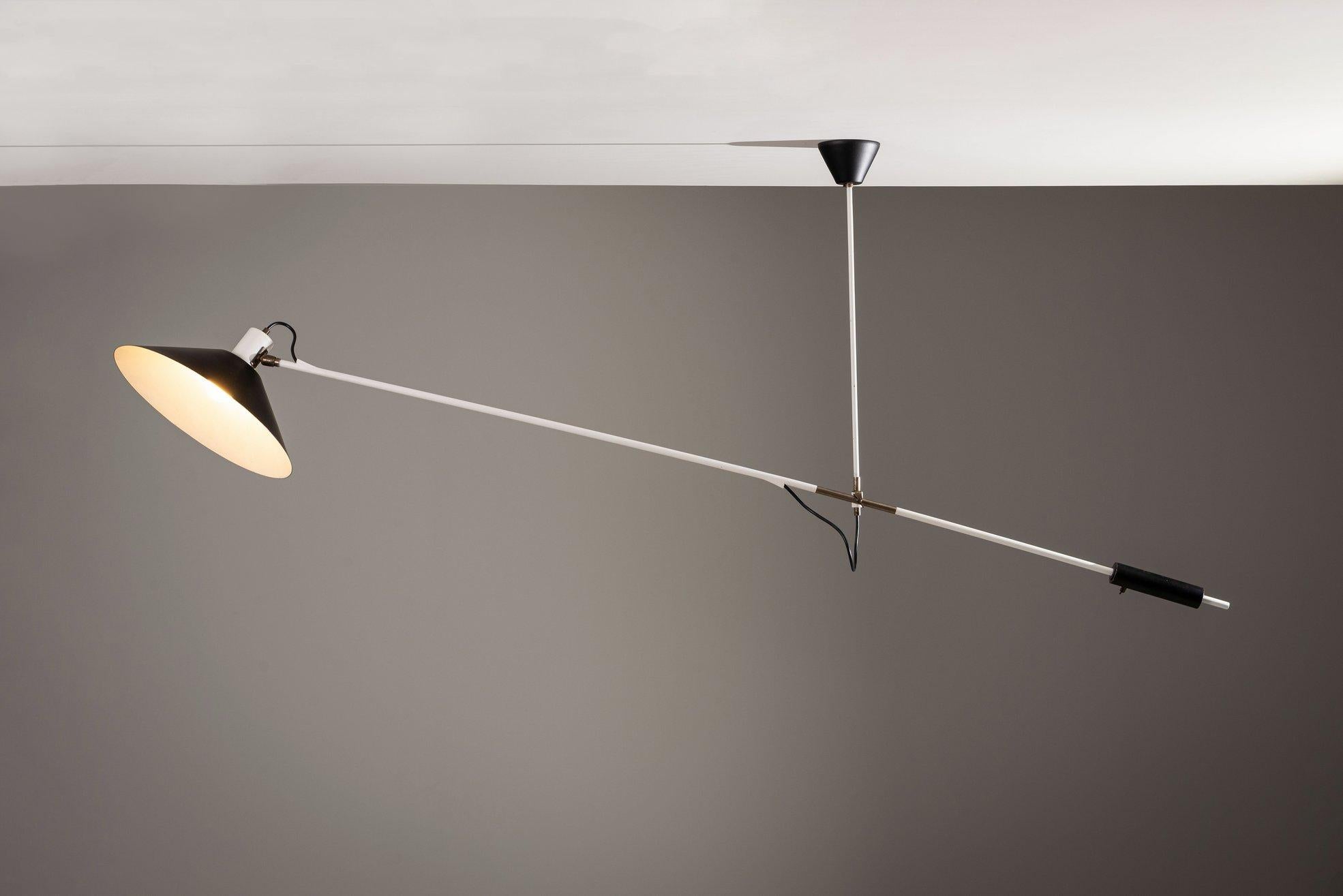 Mid-20th Century JJM Hoogervorst counter balance ceiling lamp Anvia the Netherlands 1957 For Sale