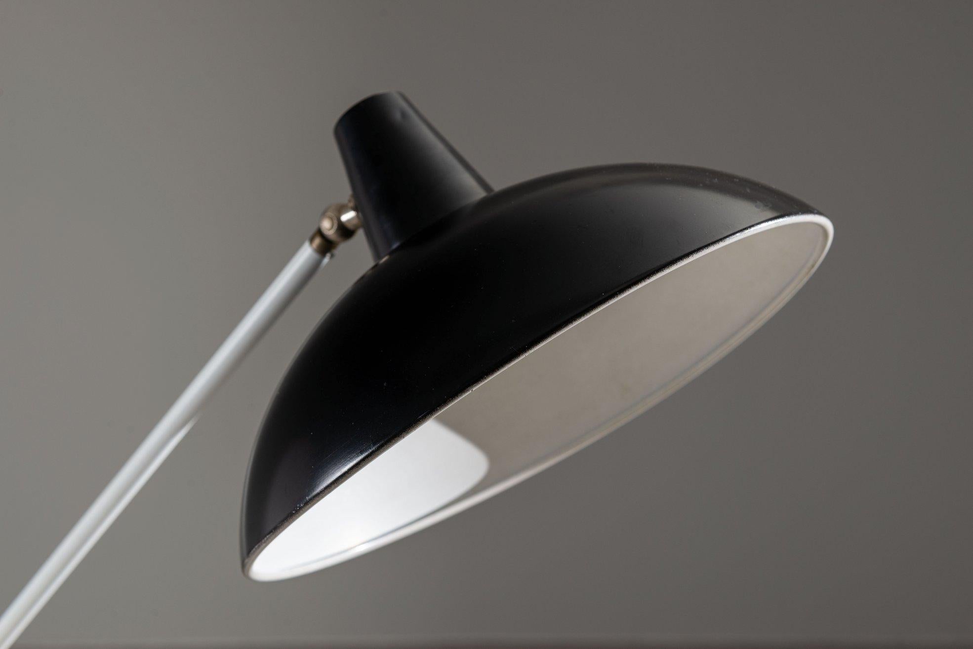 JJM Hoogervorst floor lamp black Anvia Almelo The Netherlands 1950 im Angebot 3