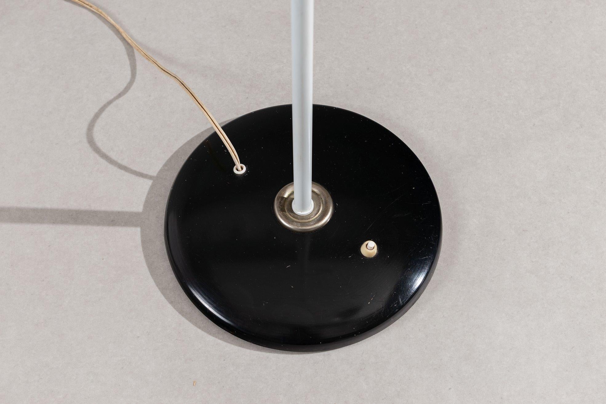 JJM Hoogervorst floor lamp black Anvia Almelo The Netherlands 1950 im Angebot 7