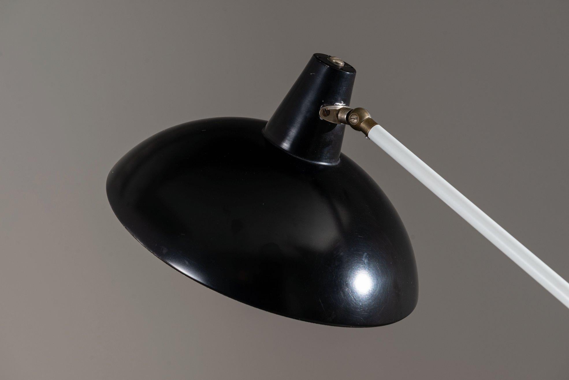 JJM Hoogervorst floor lamp black Anvia Almelo The Netherlands 1950 im Angebot 1