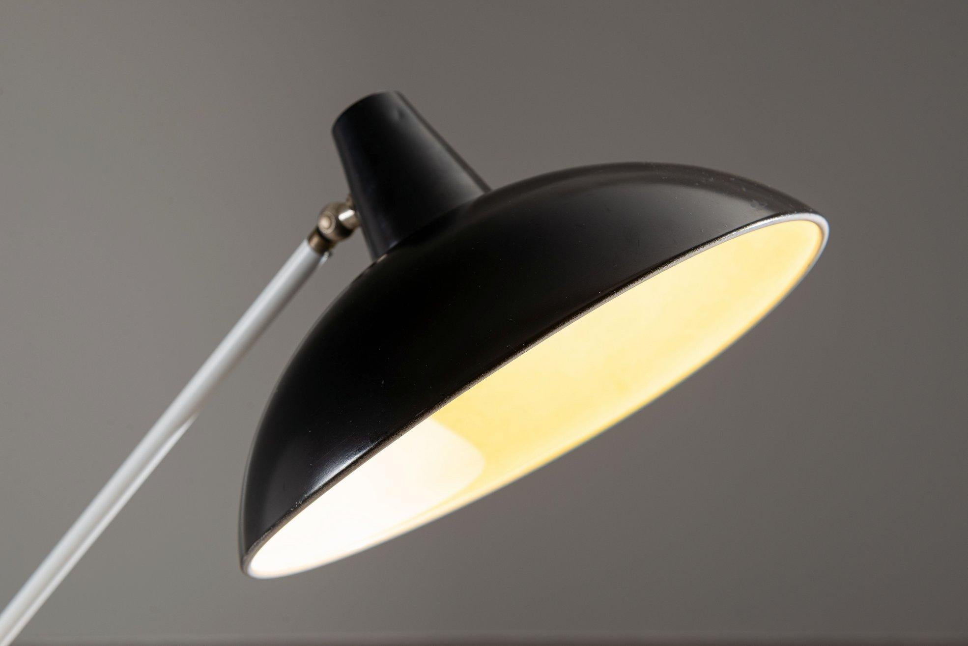 JJM Hoogervorst floor lamp black Anvia Almelo The Netherlands 1950 im Angebot 2