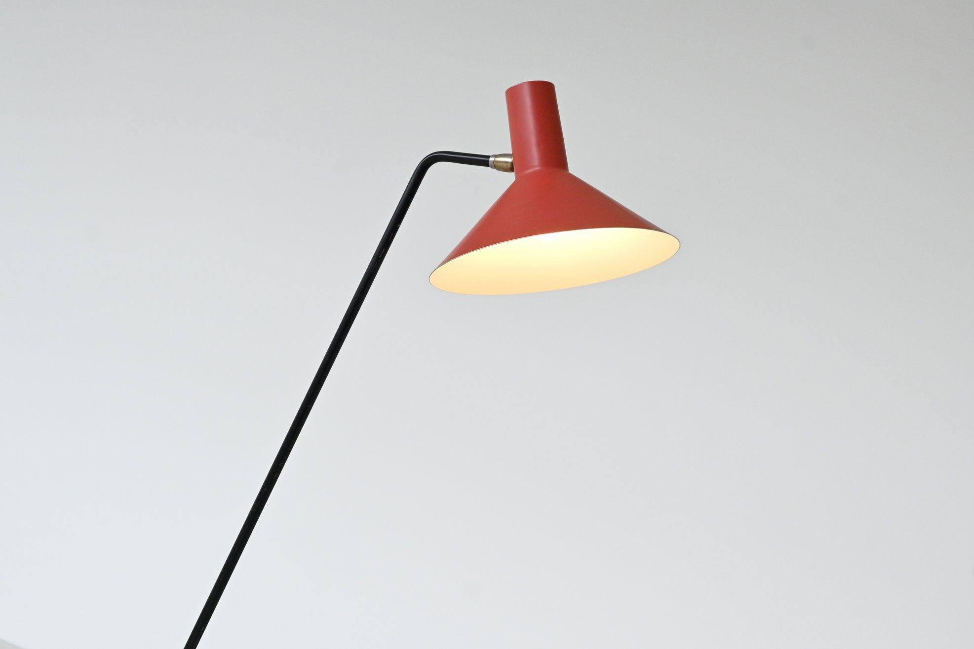 Néerlandais Lampadaire J.J.M. Hoogervorst modèle 8025 Anvia Pays-Bas 1957 en vente