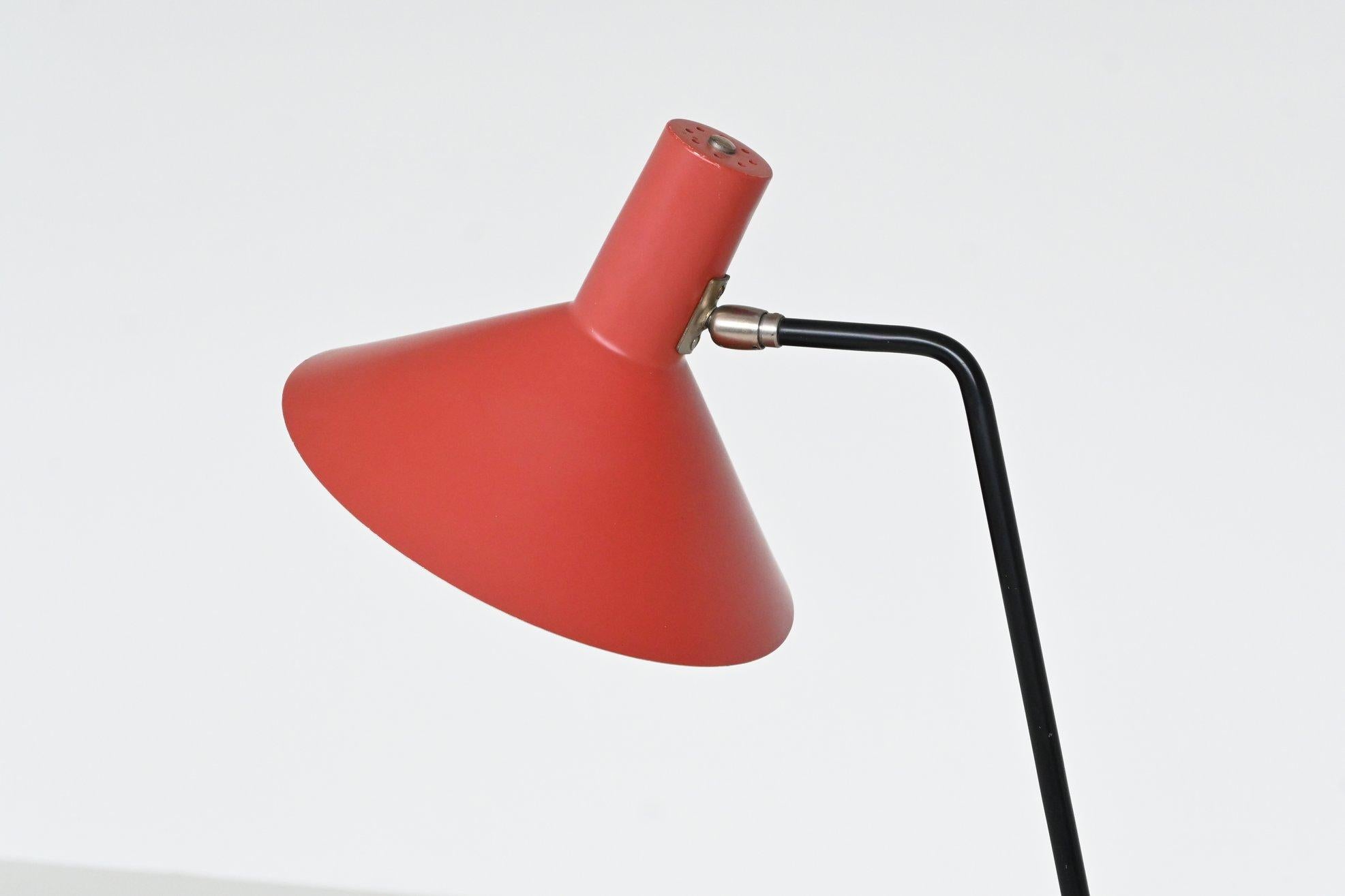 Métal Lampadaire J.J.M. Hoogervorst modèle 8025 Anvia Pays-Bas 1957 en vente