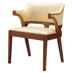 J.J.P. Oud for C.H. Eckhart Armchair in Leather and Mahogany