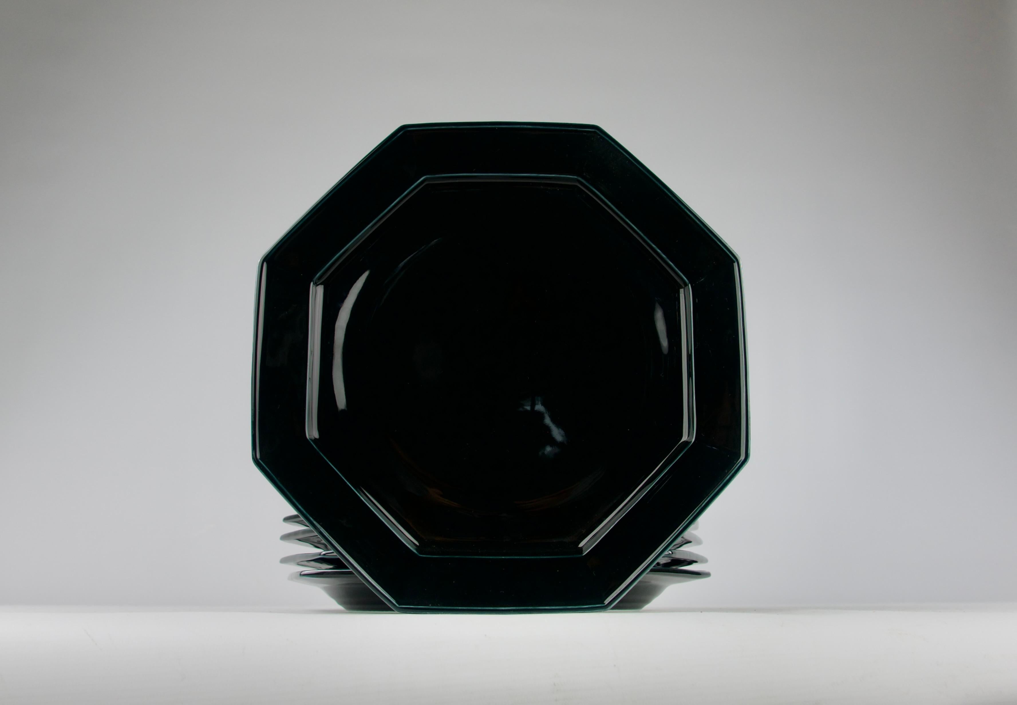 J.L. Coquet, Set of Twelve Black Plates, 