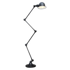 JL Domecq Jielde Vintage French Modernist Industrial 4 Arms Graphite Floor Lamp