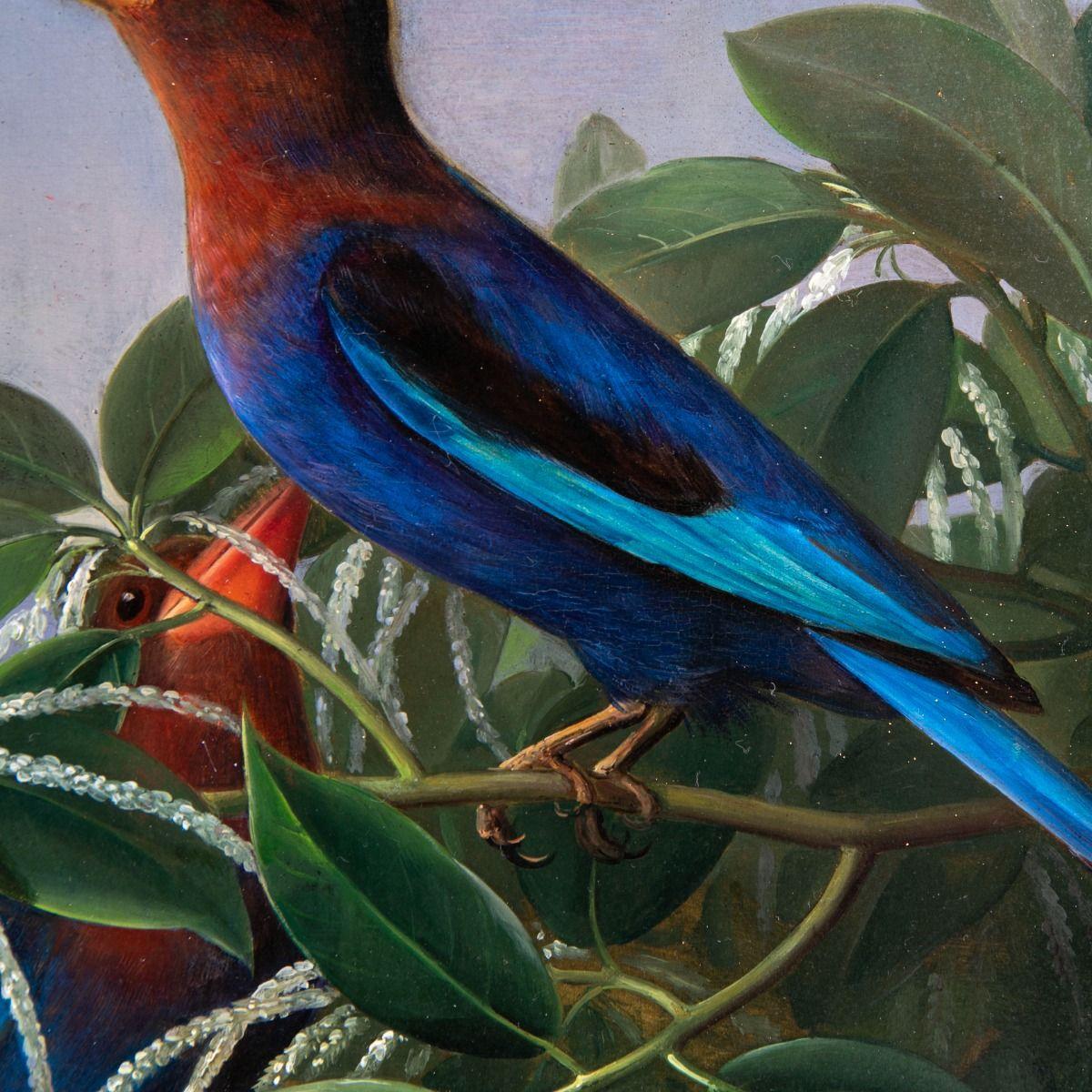 J.L. Jensen - 19th Century Danish Golden Age Oil Painting of Kingfishers For Sale 2