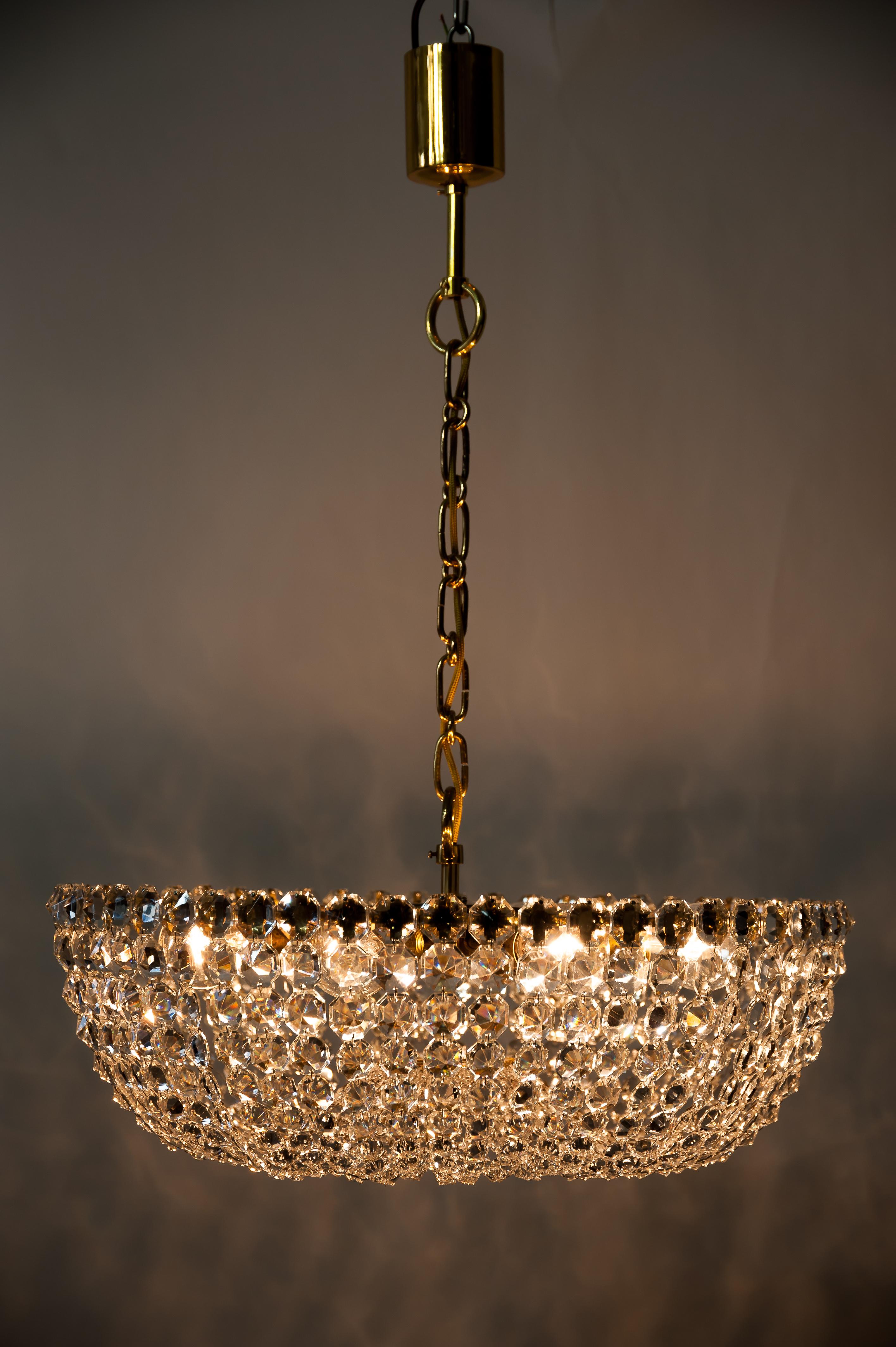 J.L Lobmeyr chandelier around 1950s ( Signed ) 7