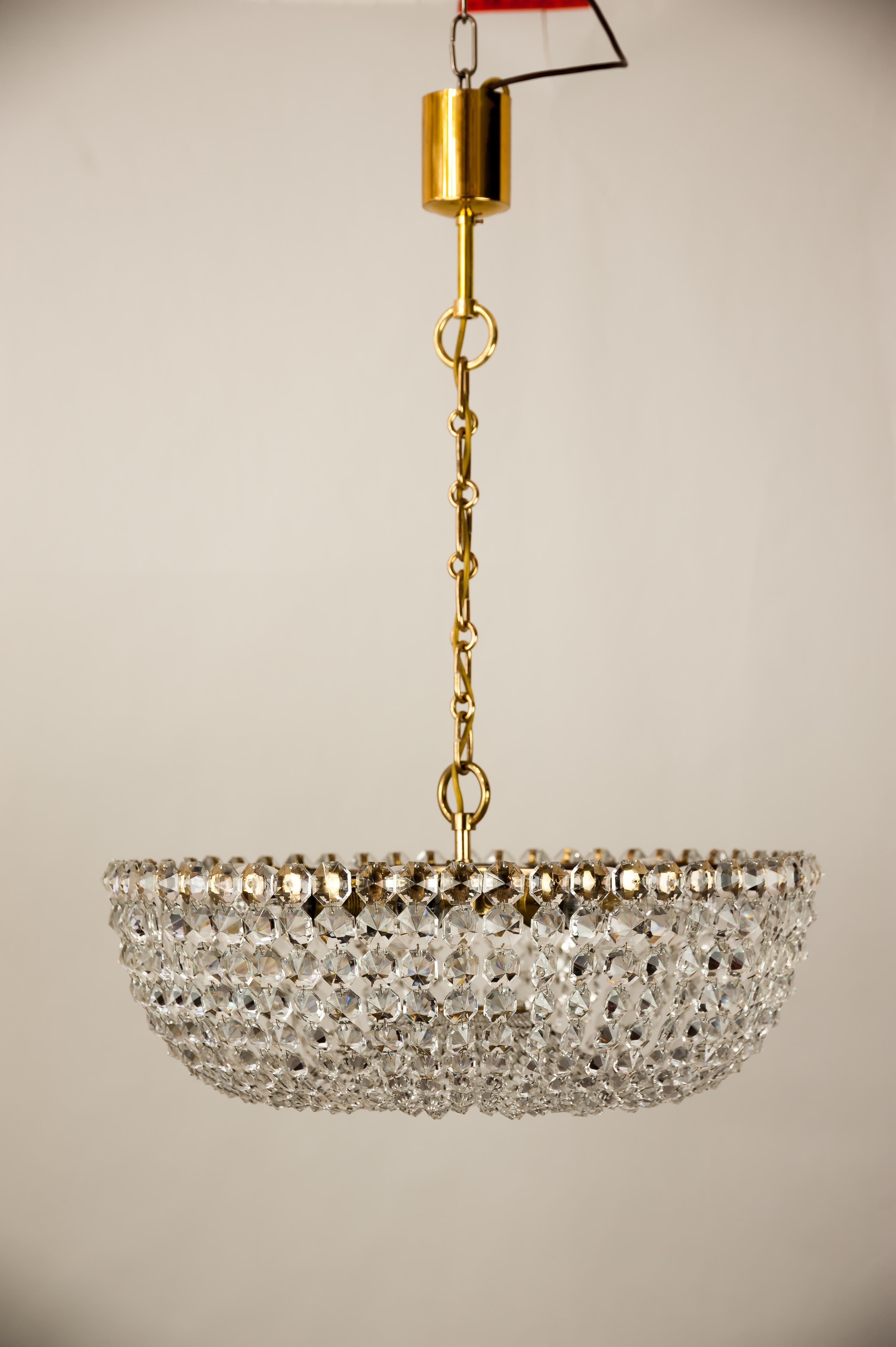 Mid-20th Century J.L Lobmeyr chandelier around 1950s ( Signed )