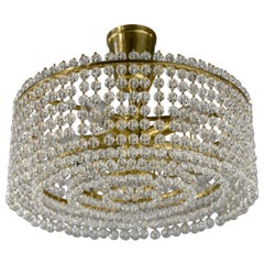 J.L Lobmeyr Chandelier with Crystal Glass, Austria, 1960s