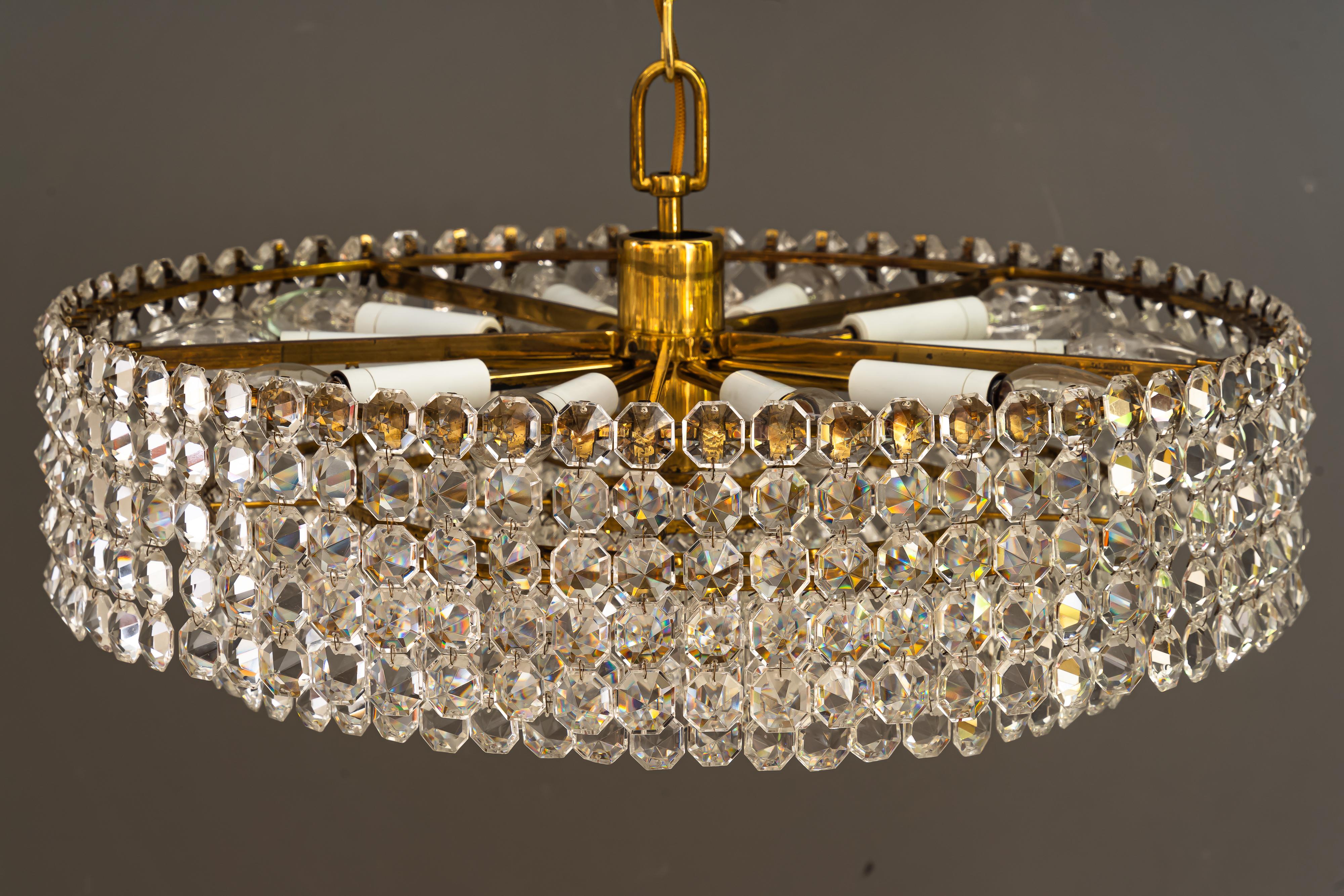 J.L. Lobmeyr crystal chandelier vienna around 1950s ( signed )
Original condition