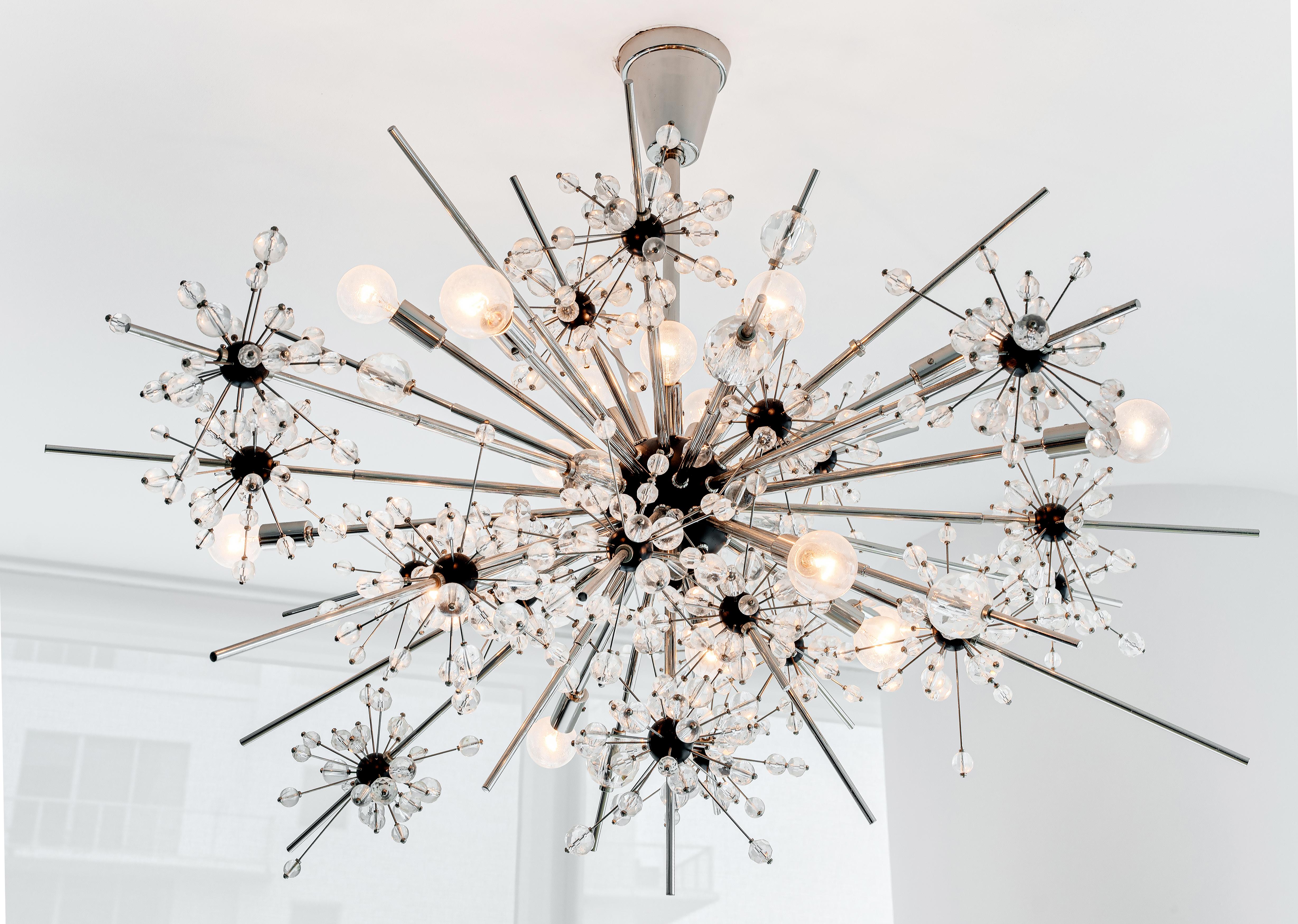 Blackened J.L. Lobmeyr Hans Harold Rath Metropolitan Opera Chandelier, Austria