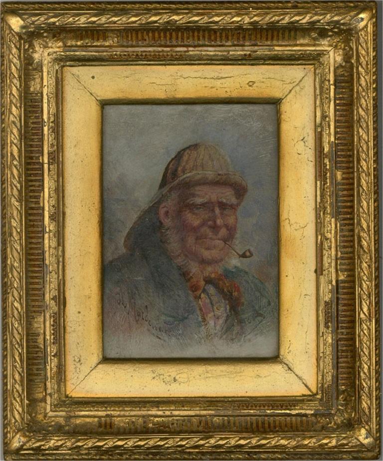 J.L. Macdonald - 1883 Oil, Portrait of a Fisherman 2