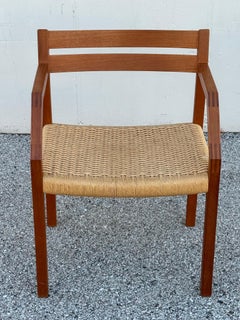 J.L. Moller Model #404 Danish Teak Arm Dining Desk Chair - Mid-Century Modern -