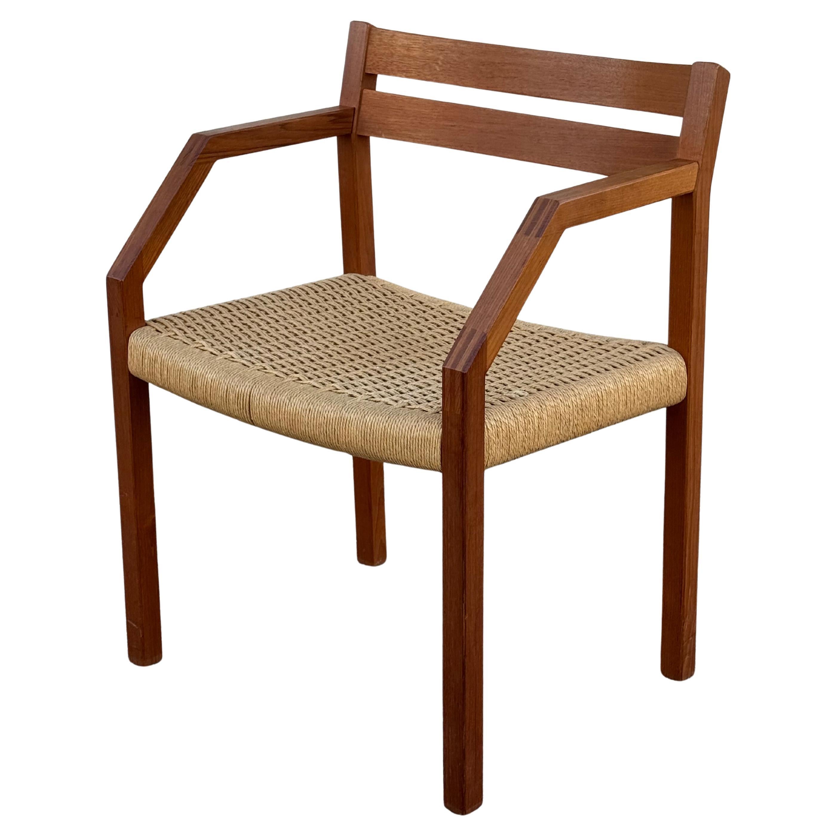 J.L. Moller Model #404 Danish Teak Arm Dining Desk Chair - Mid-Century Modern -