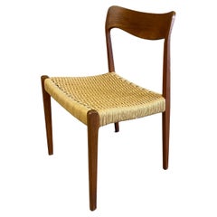 J.L. Moller Model 71 Teak and Papercord Side Chair