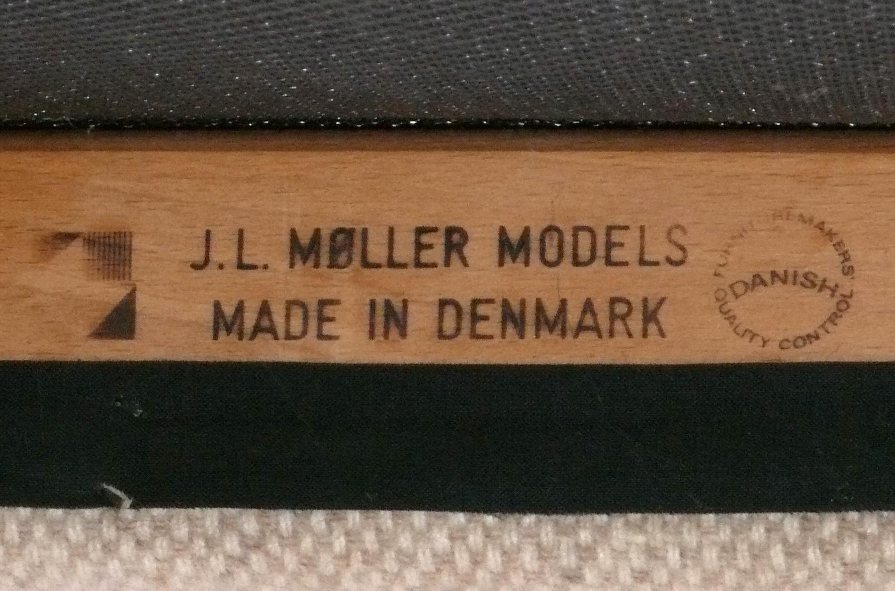 Upholstery JL Moller Teak Danish Modern Model 71 Dining Chairs - Set of Six Reupholstered For Sale
