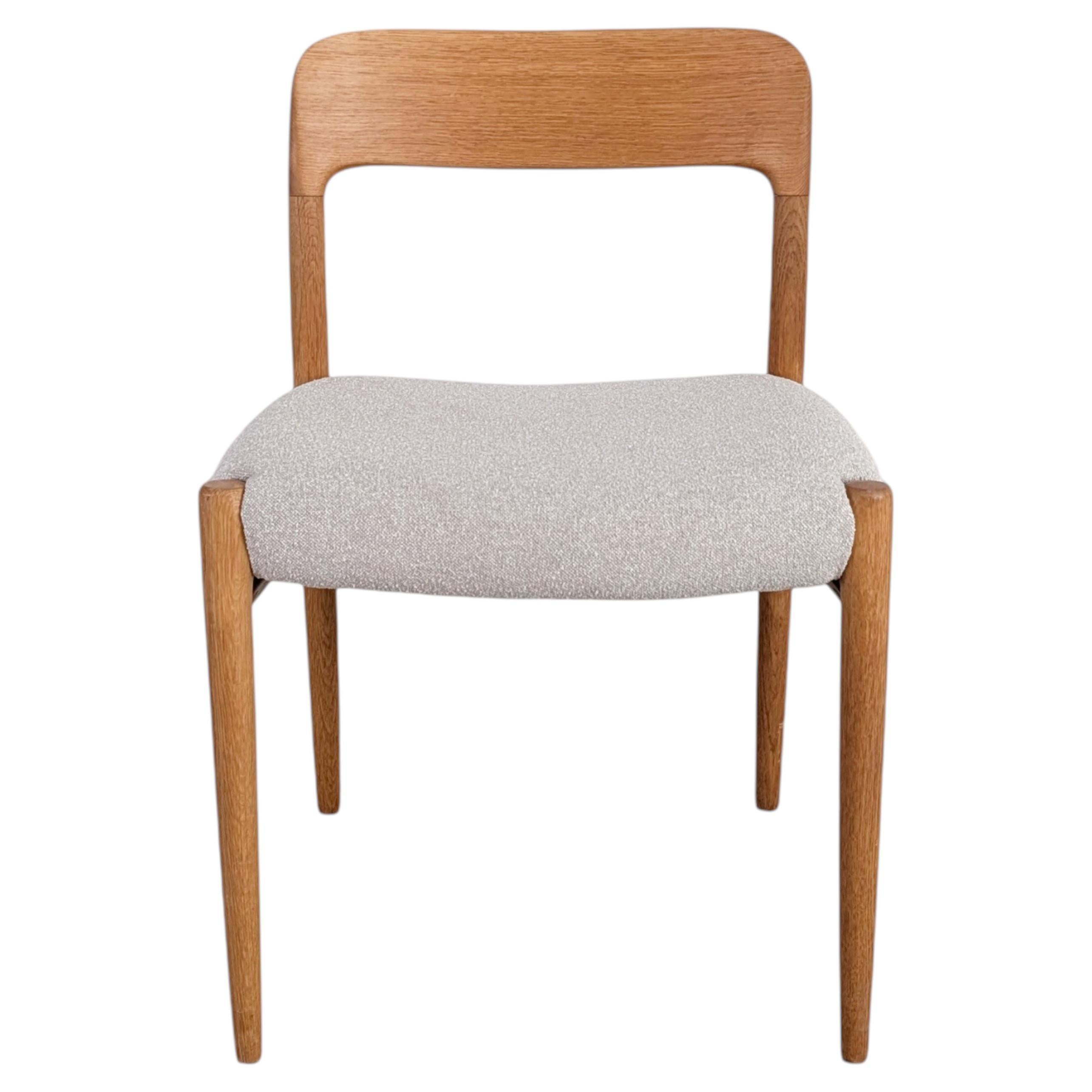 JL Mollers Modell 75 Stuhl Niels Otto Møller Teak danish bezogen For Sale