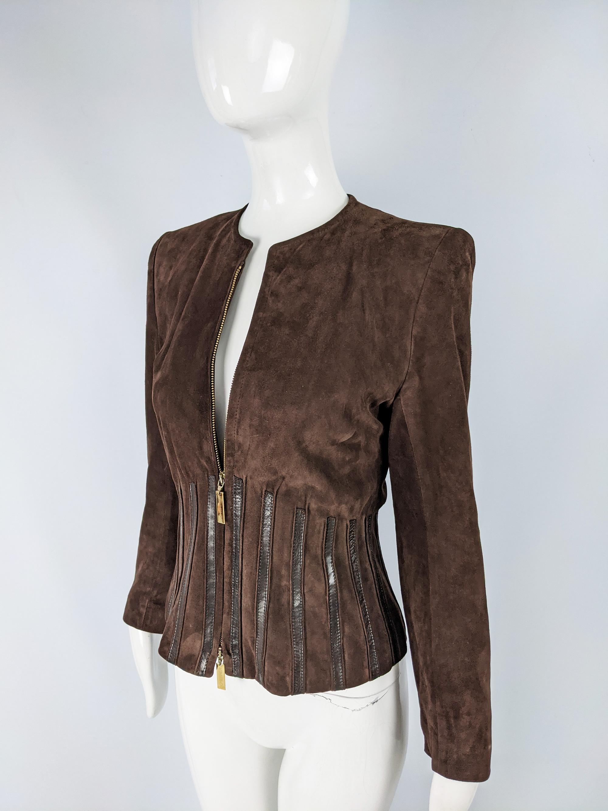 brown suede jacket womens